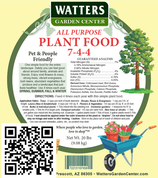 WATTERS 7-4-4 ALL PURPOSE PLANT FOOD 10lb