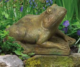 LARGE FROG STATUE 16" WIDE