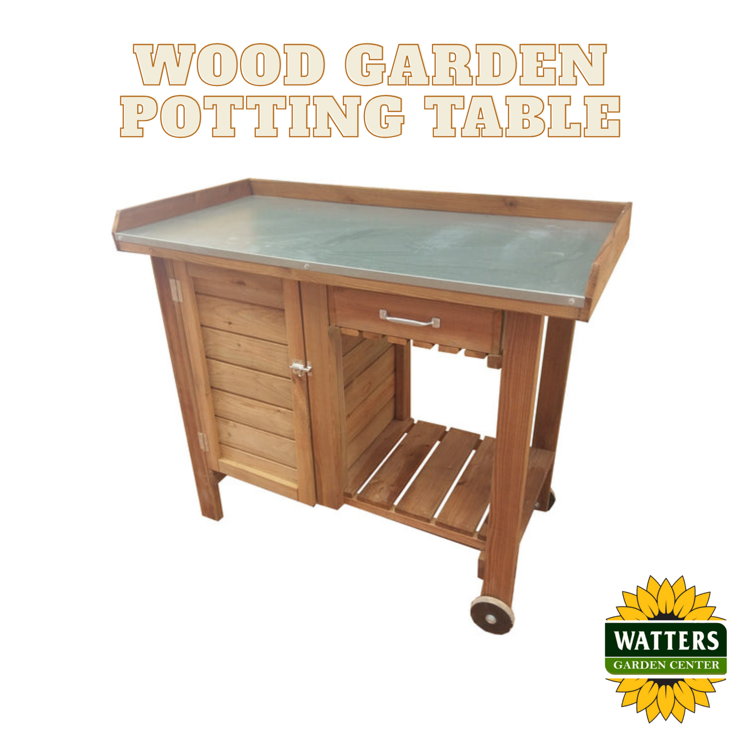 Gardeners Table with Wheels