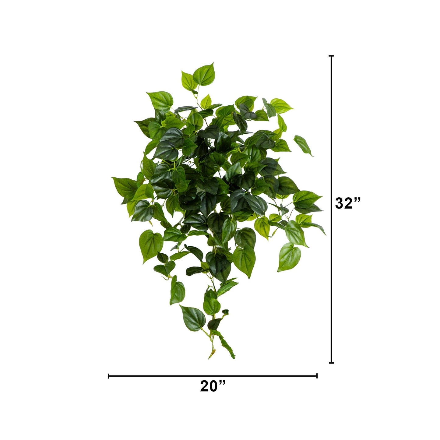 Philodendron Faux Hanging Plant (Set of 2) 32”