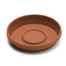 TERRACOTTA PLASTIC SAUCER 8in