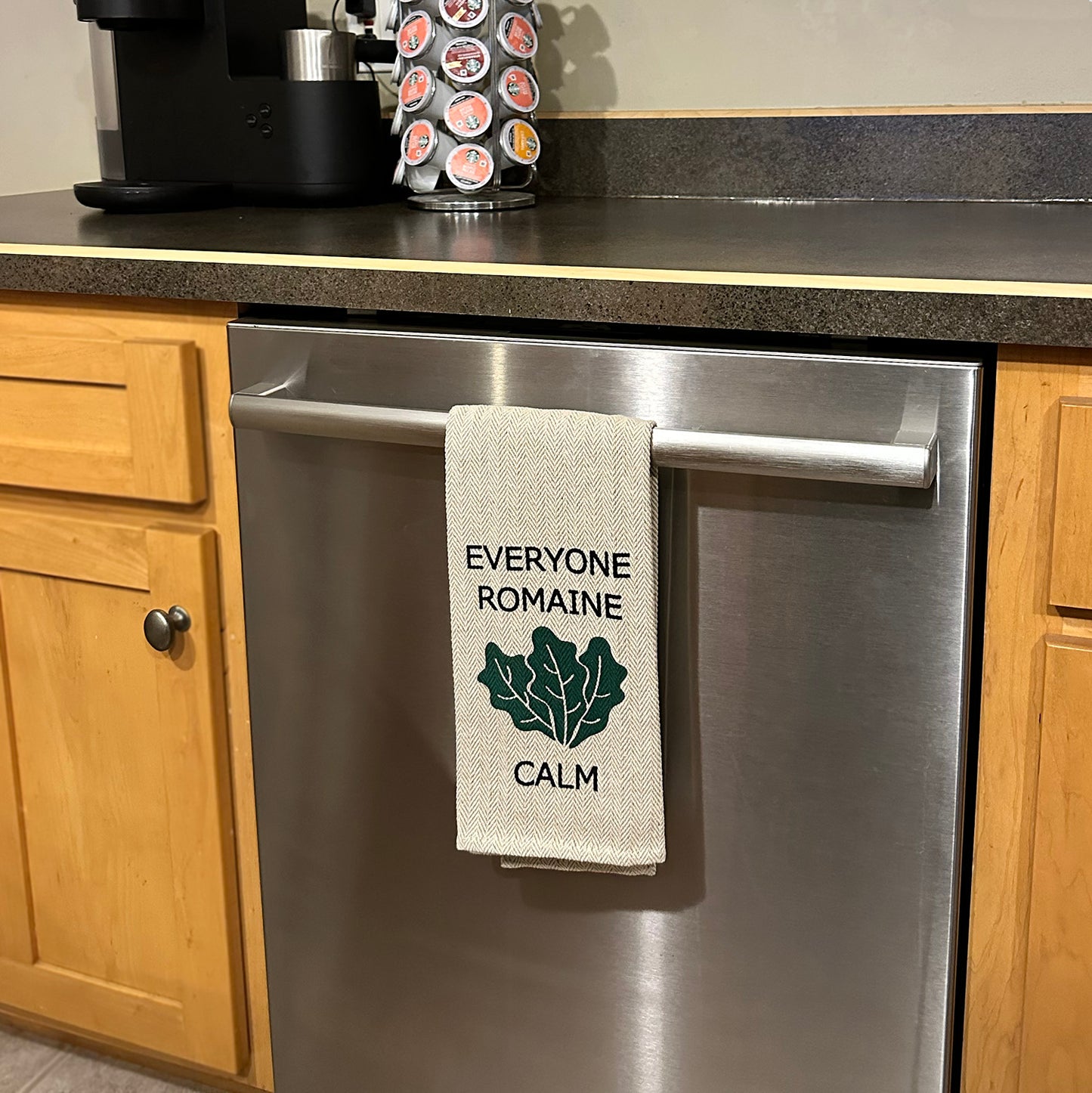 Tea Towel - Everyone Romaine Calm