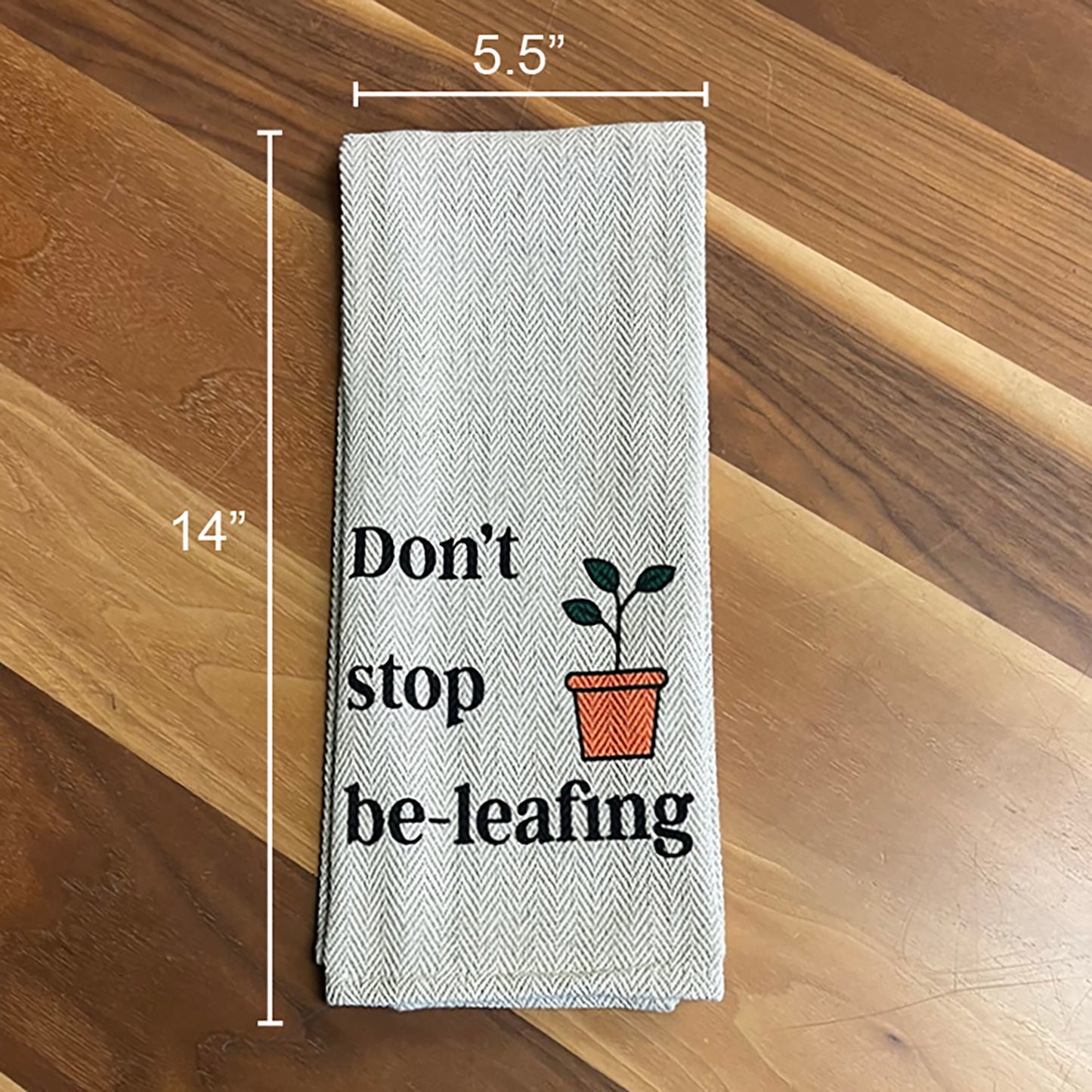 Tea Towel Two Pack - Don't Stop Be-leafing and Everyone Romaine Calm