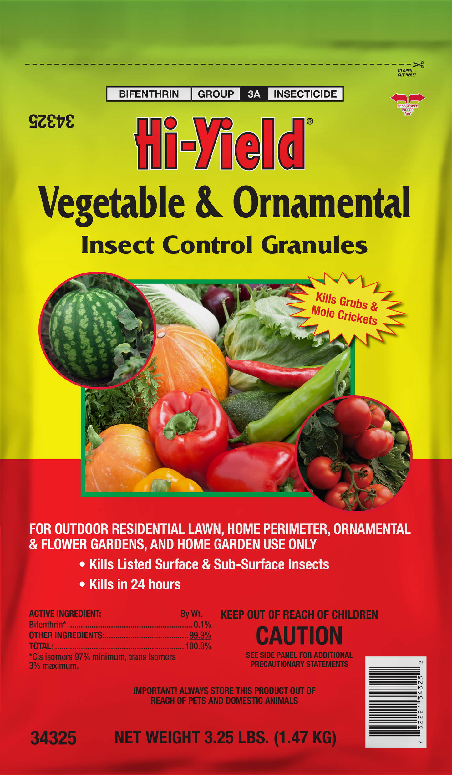 VEGETABLE AND ORNAMENTAL INSECT CONTROL GRANULES 3.25lbs