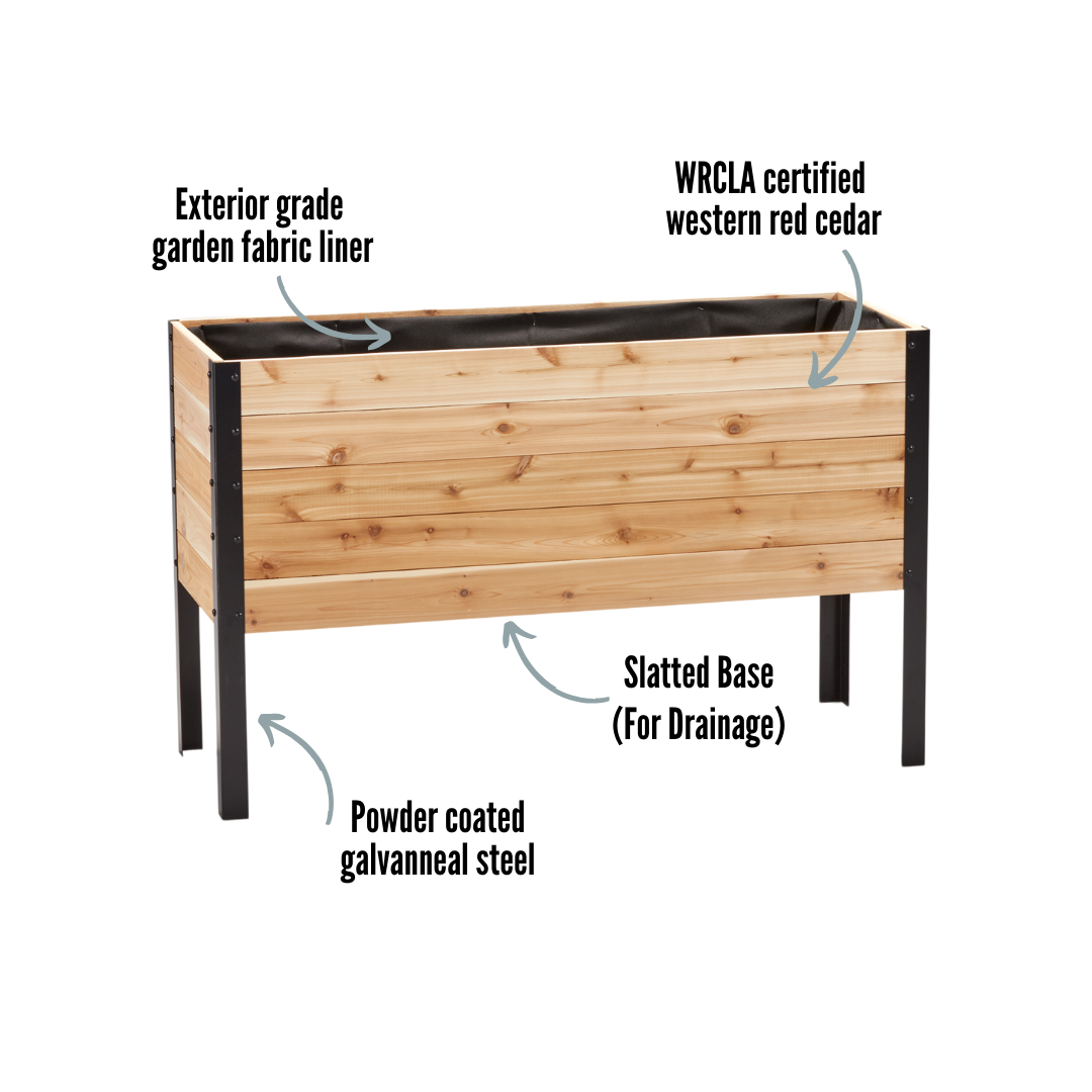 18" x 48" Raised Garden Bed - 30" TALL / Signature