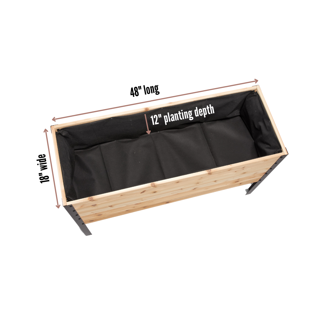 18" x 48" Raised Garden Bed - 30" TALL / Signature