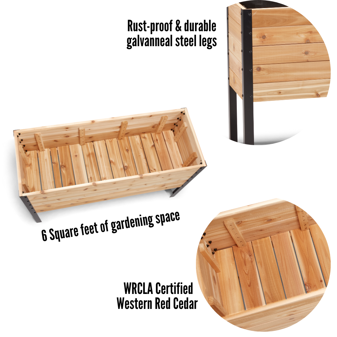 18" x 48" Raised Garden Bed - 30" TALL / Signature