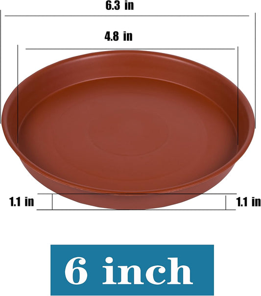 TERRACOTTA PLASTIC SAUCER 6in