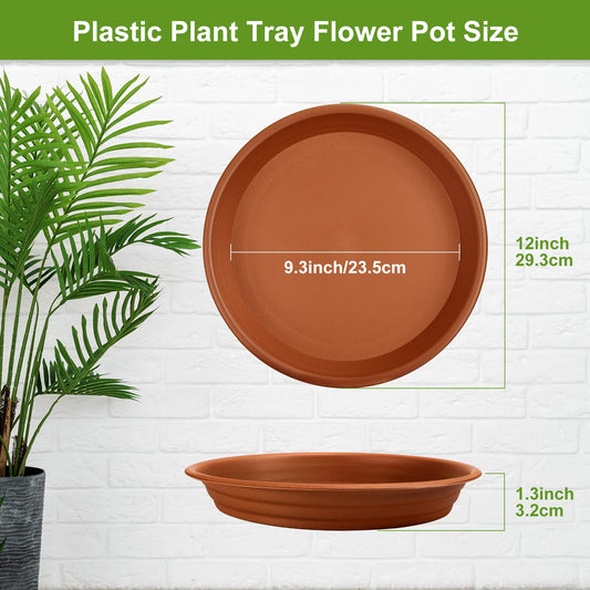 TERRACOTTA PLASTIC SAUCER 12in