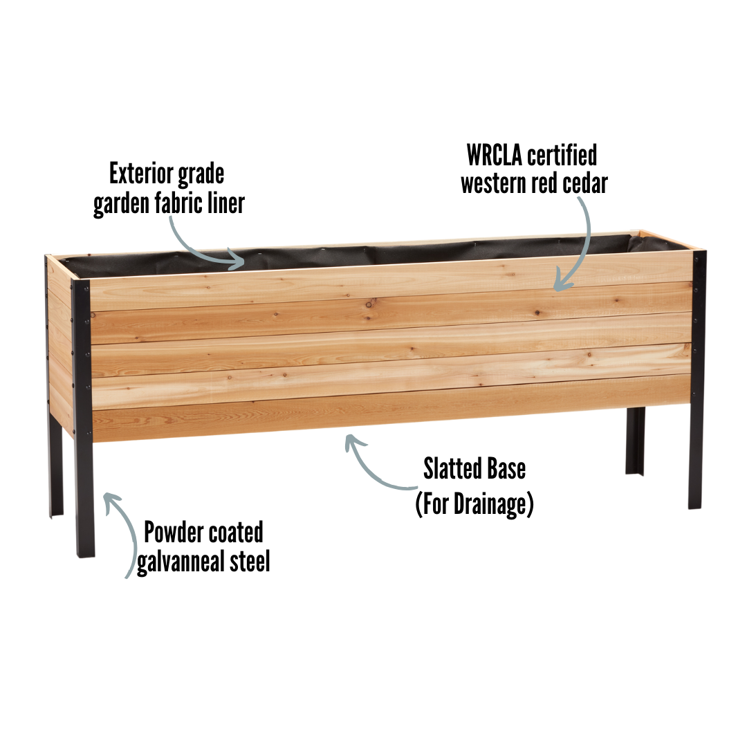 18" x 72" Raised Garden Bed - 30" TALL / Signature