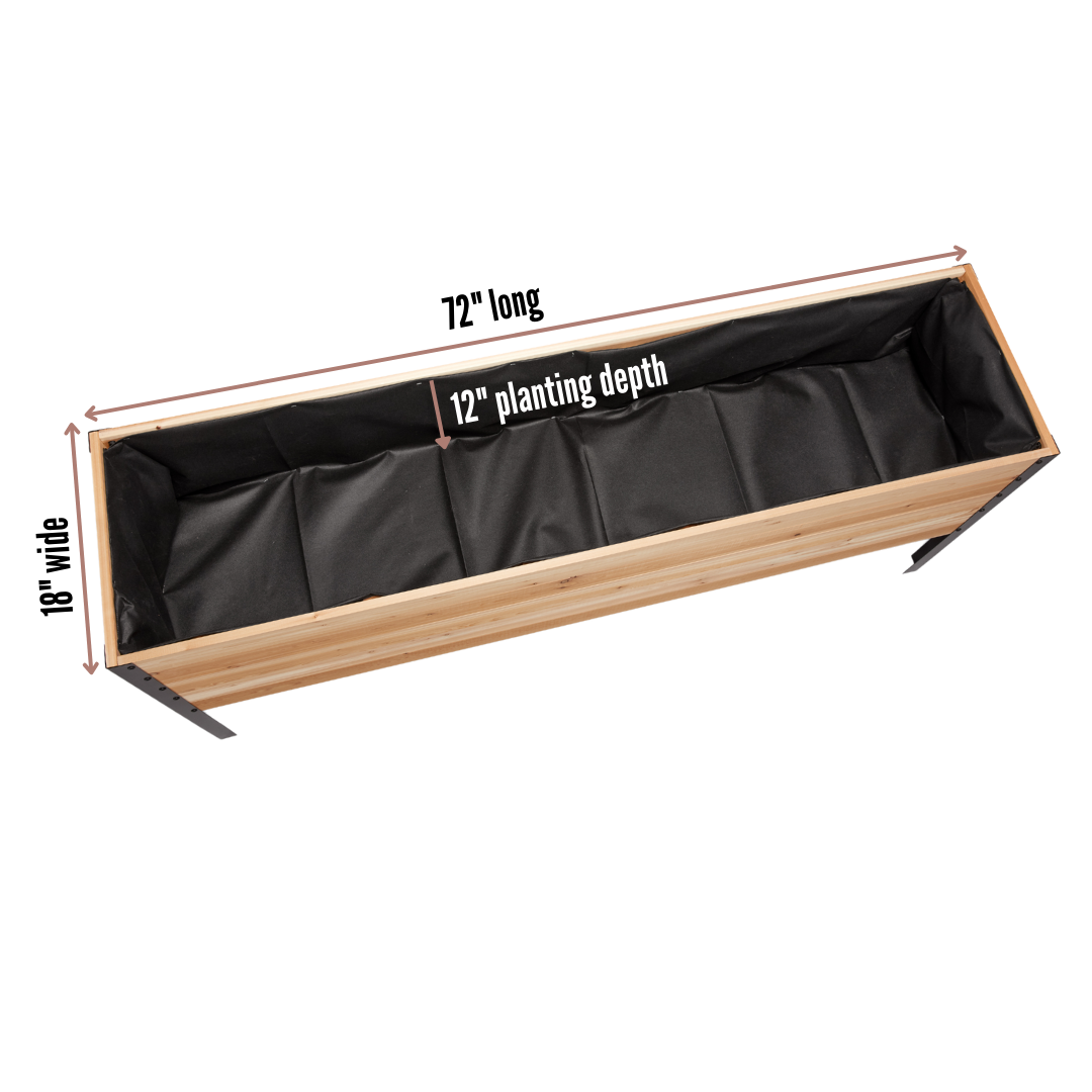 18" x 72" Raised Garden Bed - 30" TALL / Signature