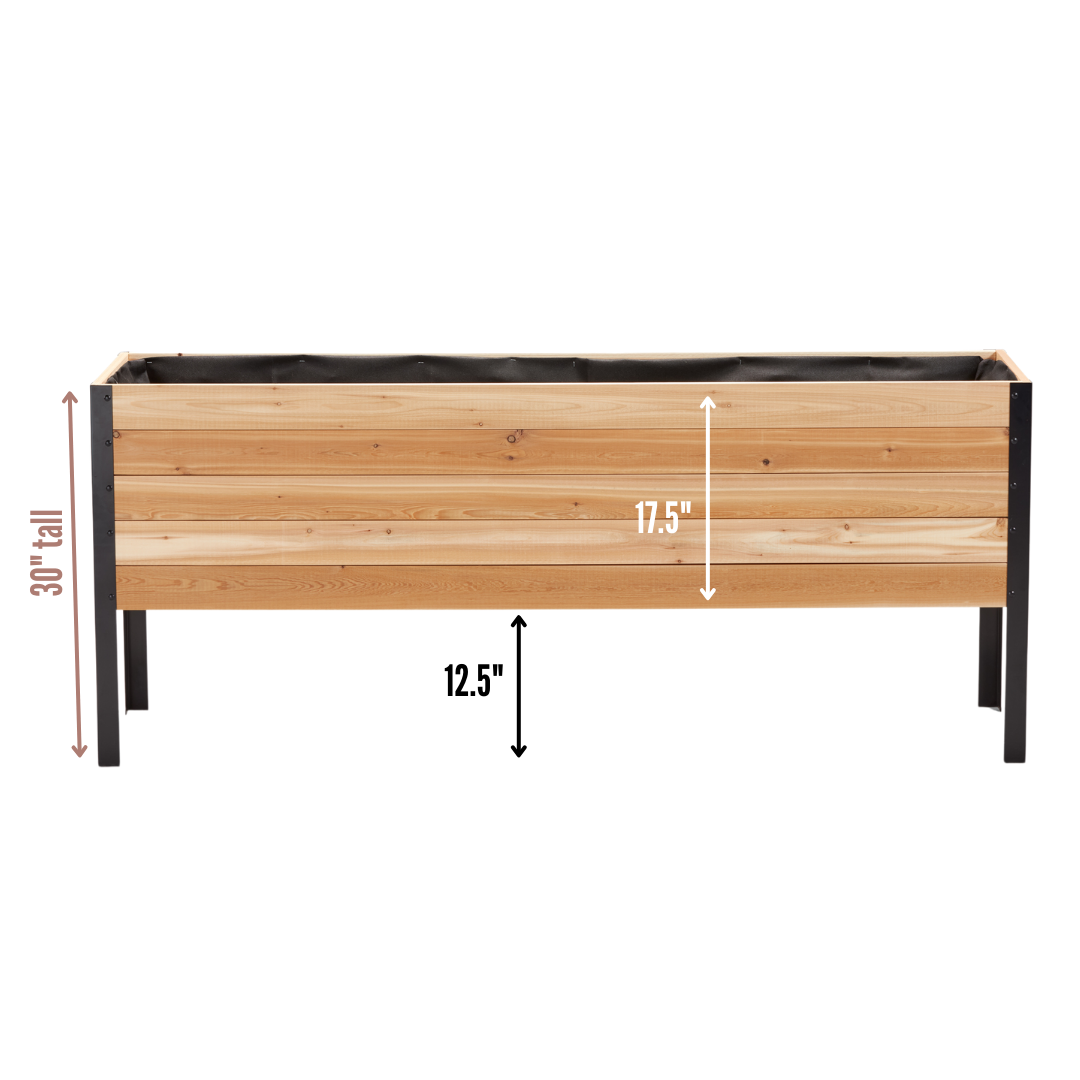 18" x 72" Raised Garden Bed - 30" TALL / Signature