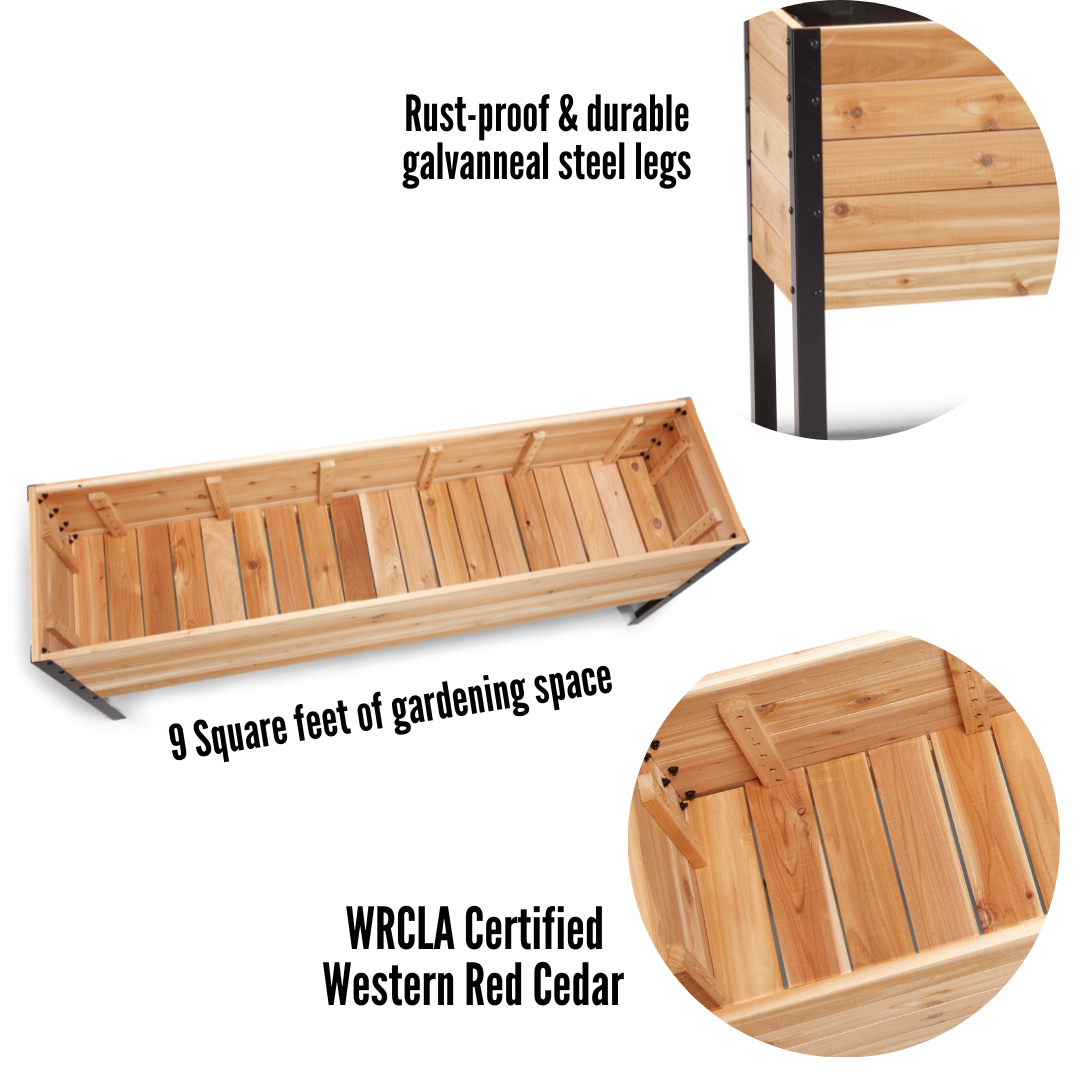 18" x 72" Raised Garden Bed - 30" TALL / Signature