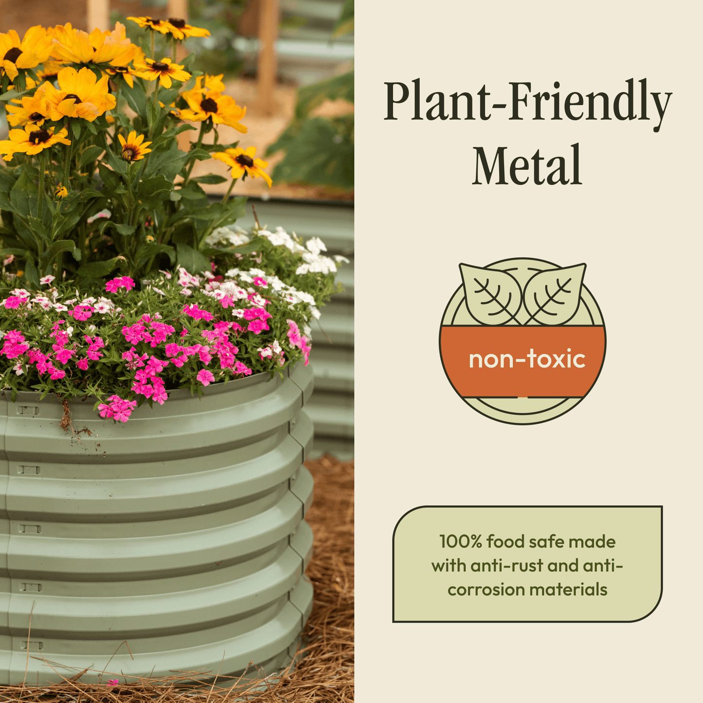 17" Tall 6 In 1 "No Tools Needed" Premium Metal Raised Garden Bed Kit