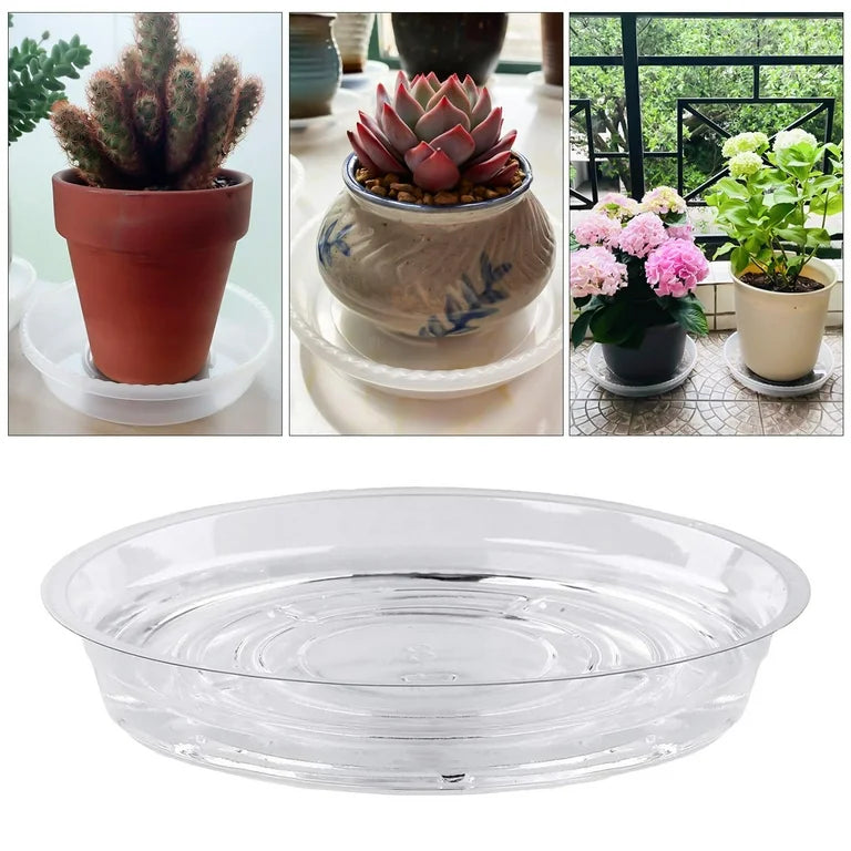 CLEAR PLASTIC SAUCER ROUND 16in