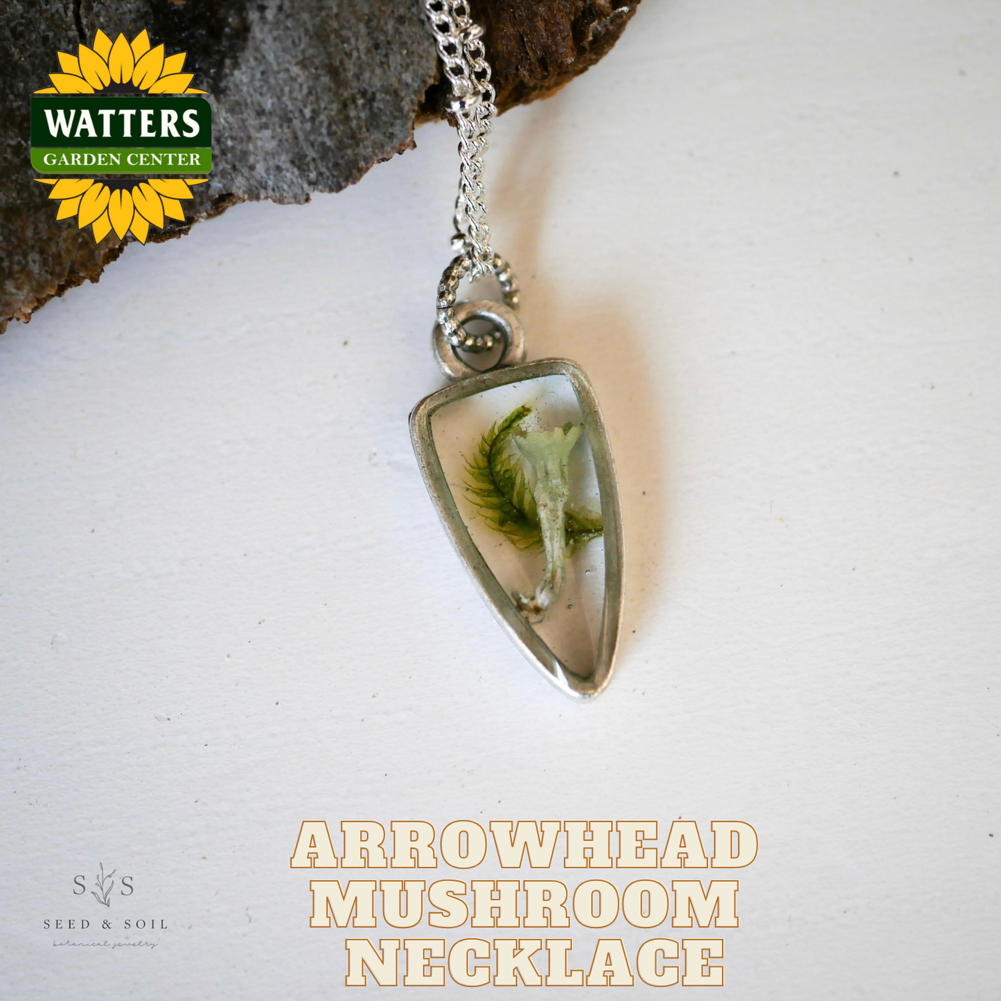 Arrowhead Mushroom Necklace