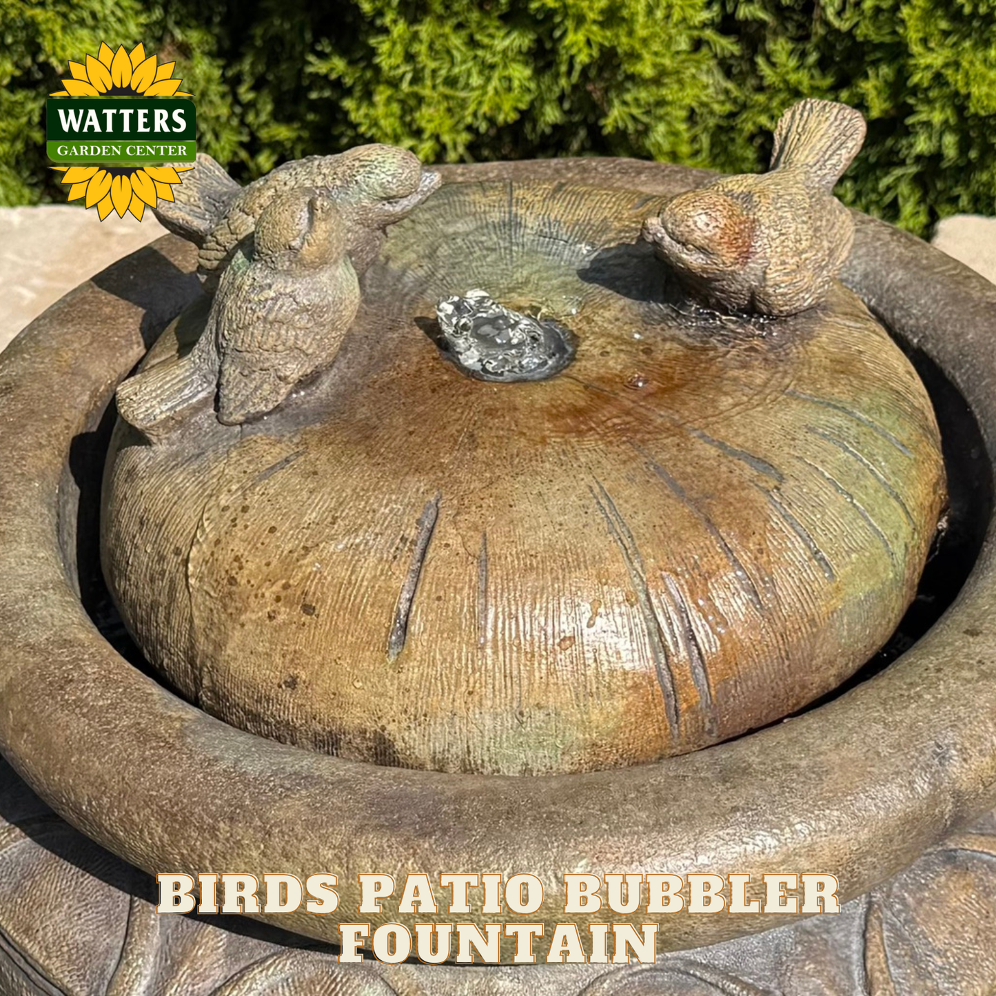 BIRDS PATIO BUBBLER FOUNTAIN