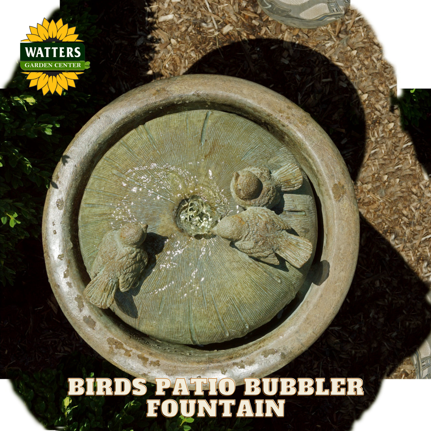 BIRDS PATIO BUBBLER FOUNTAIN