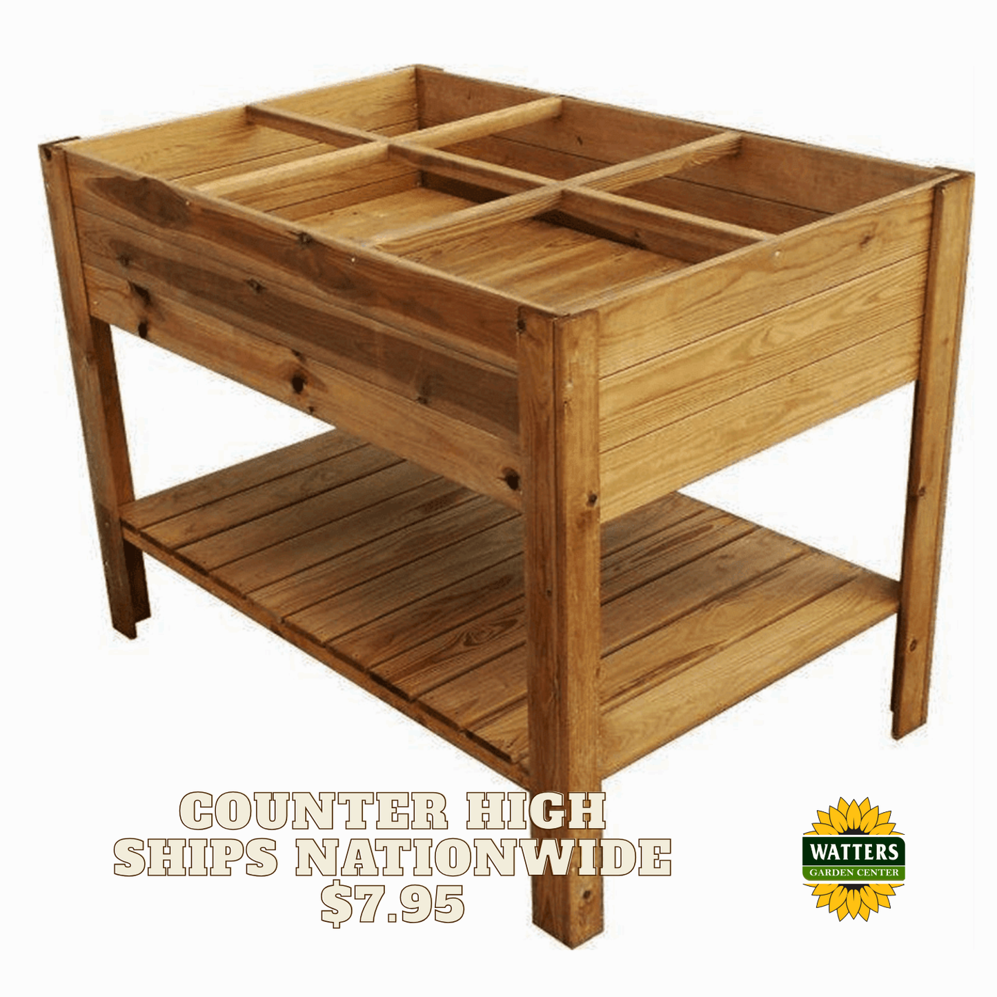 Sturdy Raised Bed with Shelf