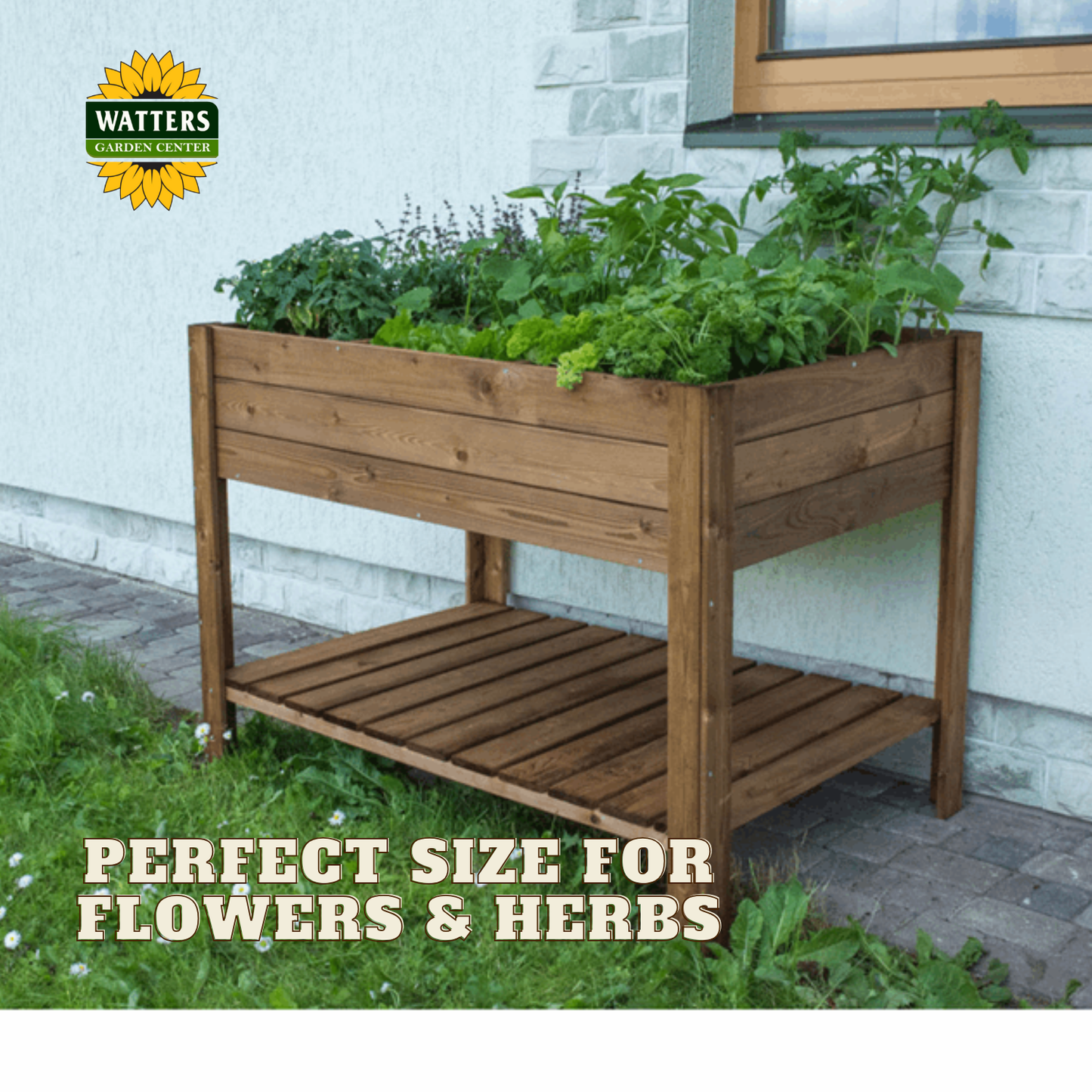 Sturdy Raised Bed with Shelf