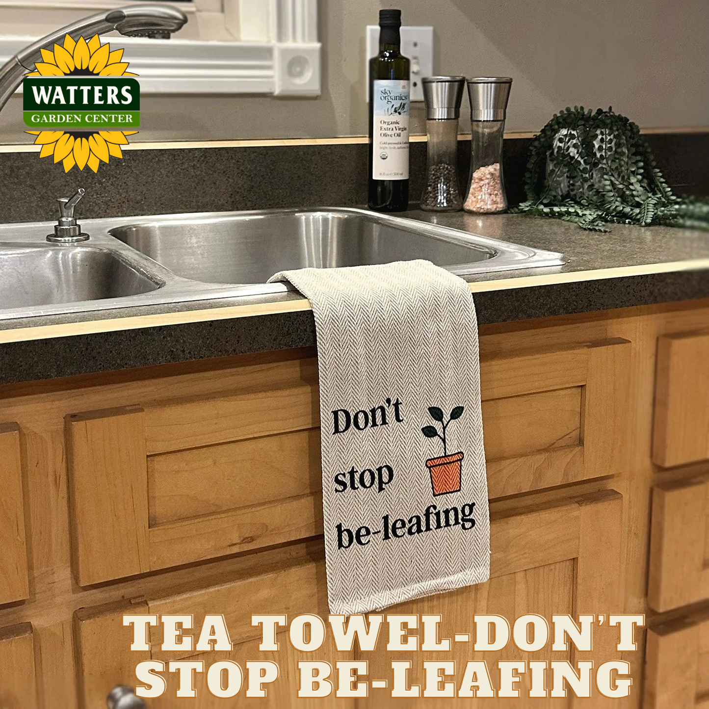 Tea Towel - Don't Stop Be-leafing