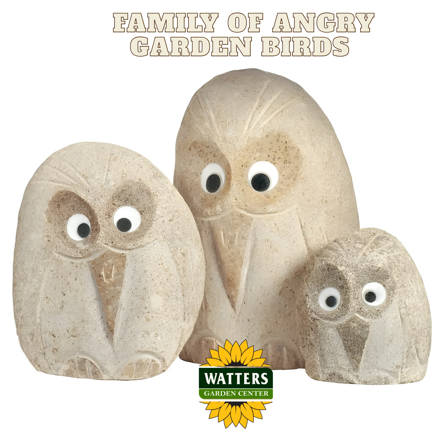 Boulder Angry Birds Family - Large 3 Pcs 6"-8"-12"