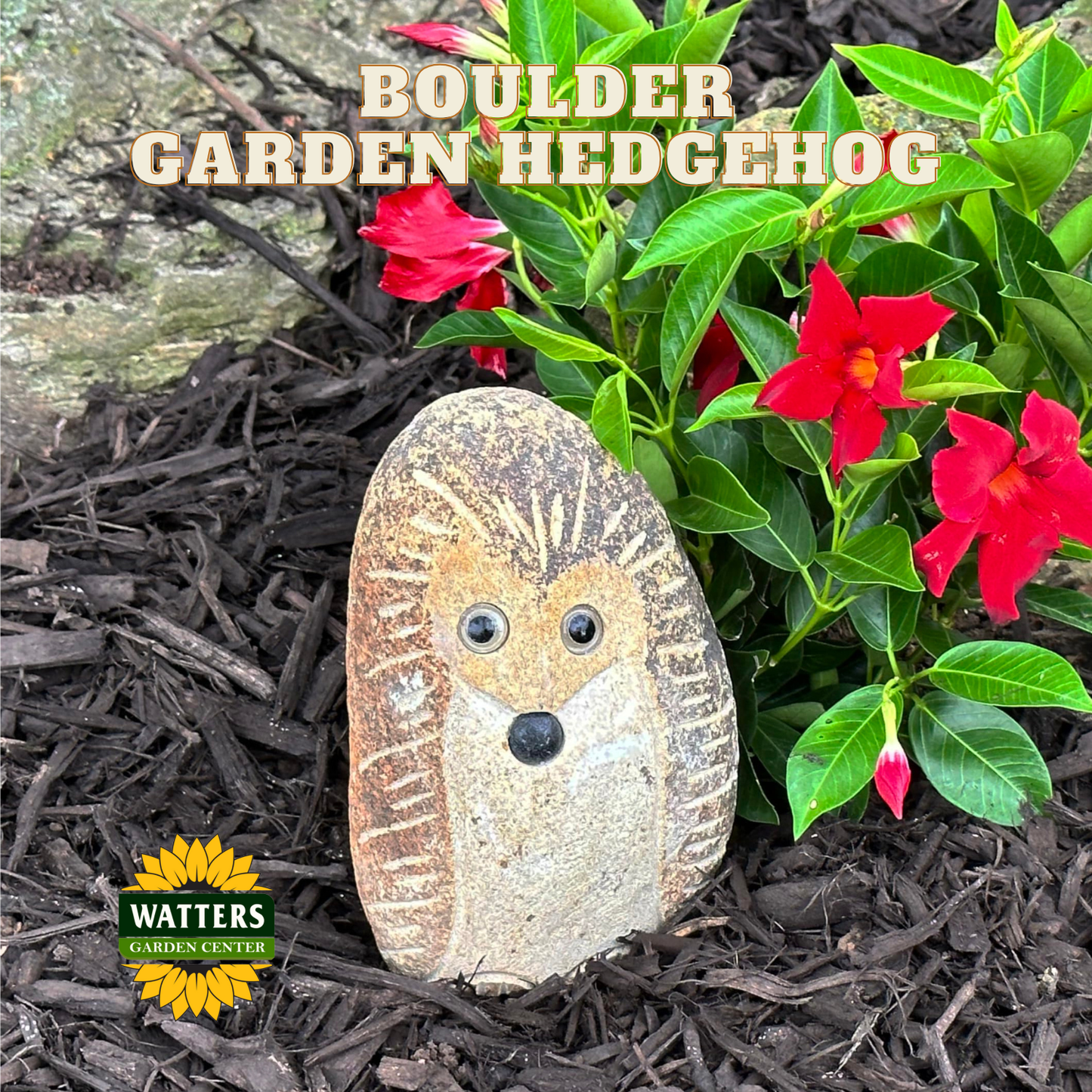 Boulder Standing Hedgehogs Family - large 3 Pcs 6"-8"-12"