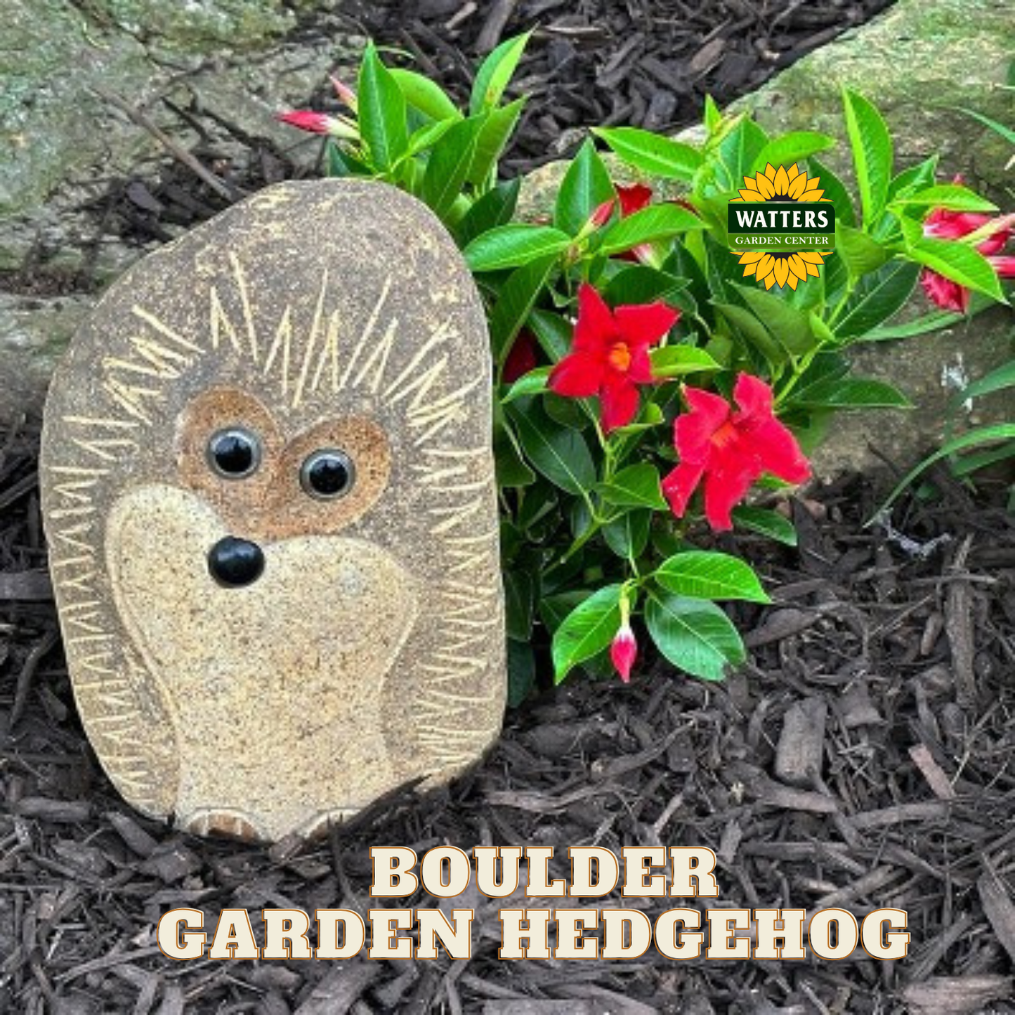 Boulder Standing Hedgehogs Family -  cute 3 Pcs 4"-6"-8"