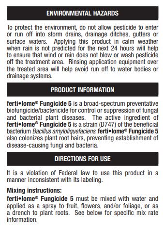 take down garden spray dosage FUNGICIDE 5 CONCENTRATE 16oz – Watters Garden Center