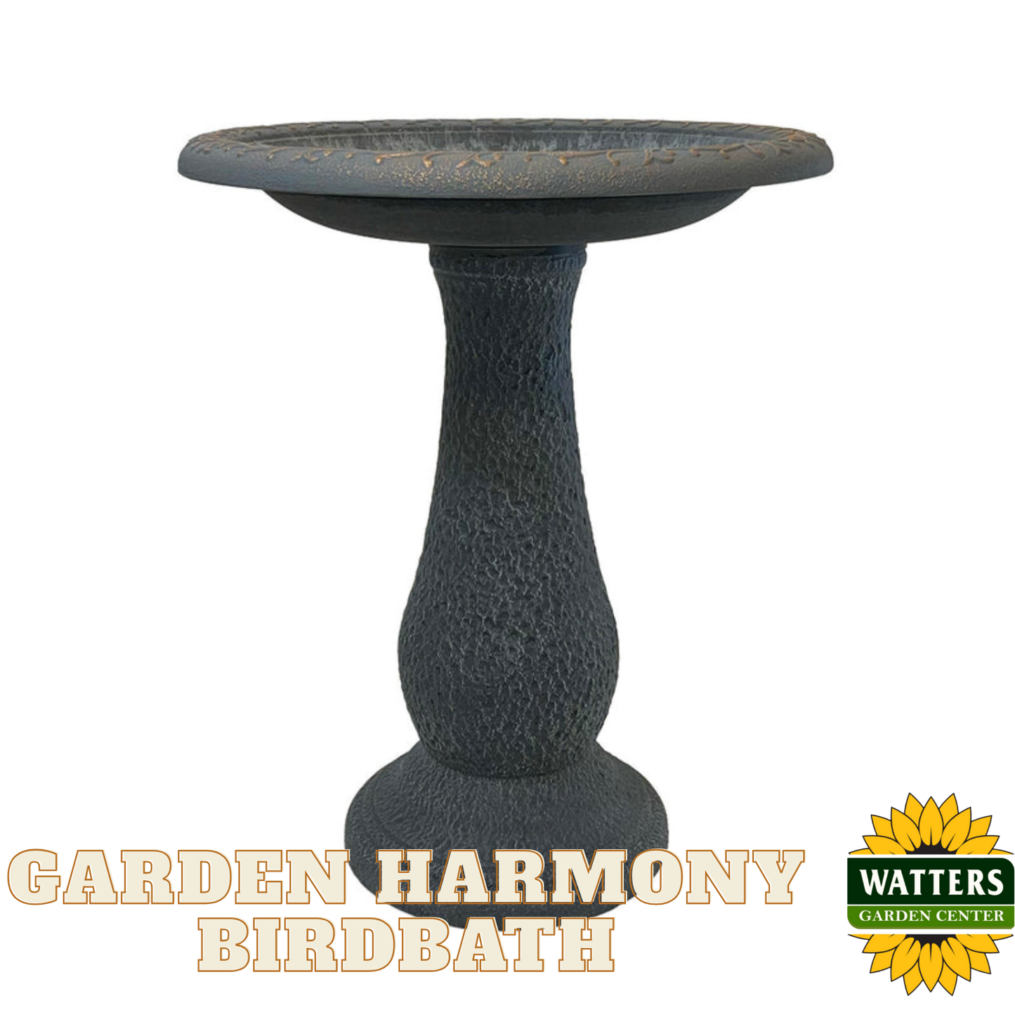 Garden Harmony Birdbath - Dove Gray