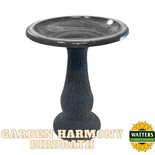 Garden Harmony Birdbath - Gray
