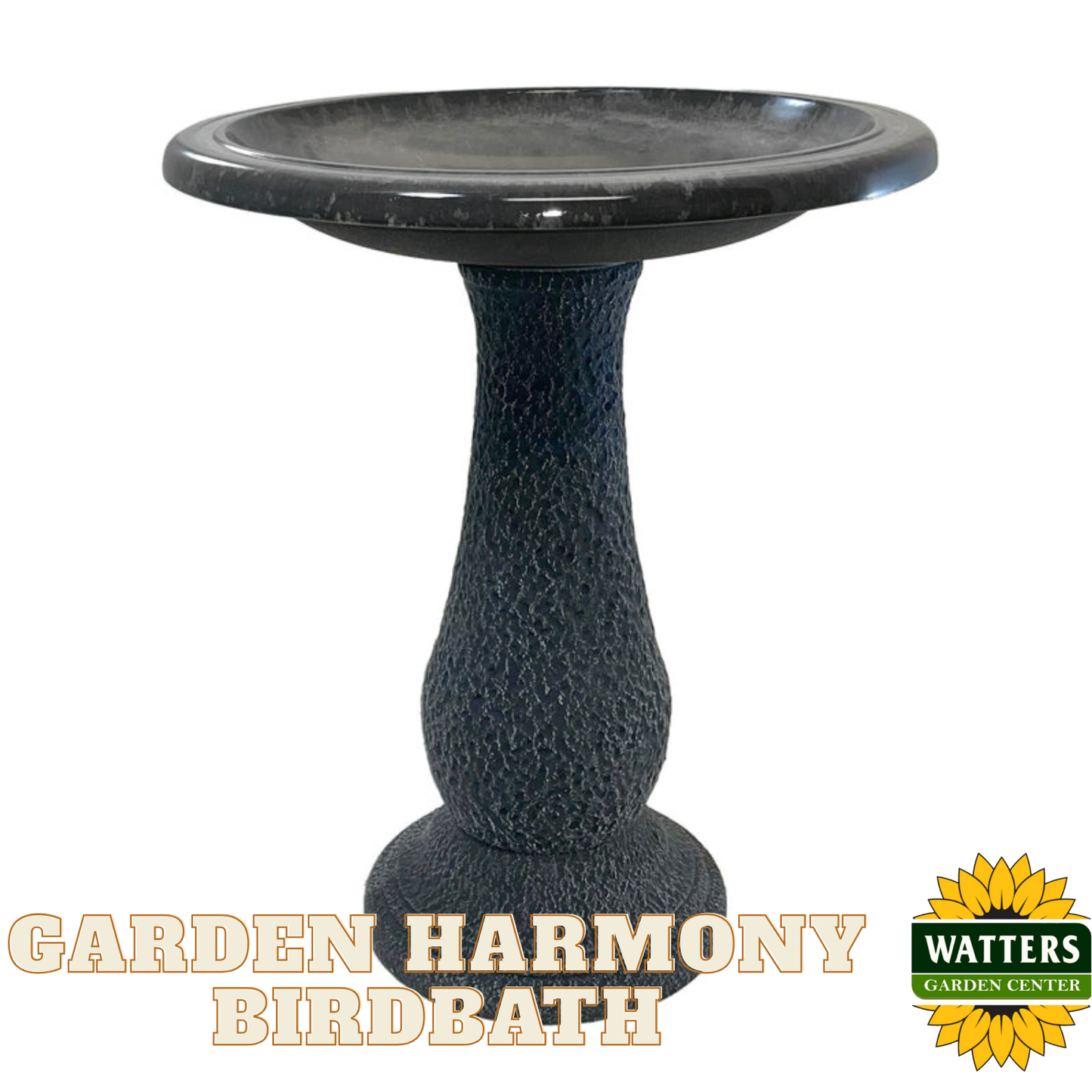 Garden Harmony Birdbath - Gray