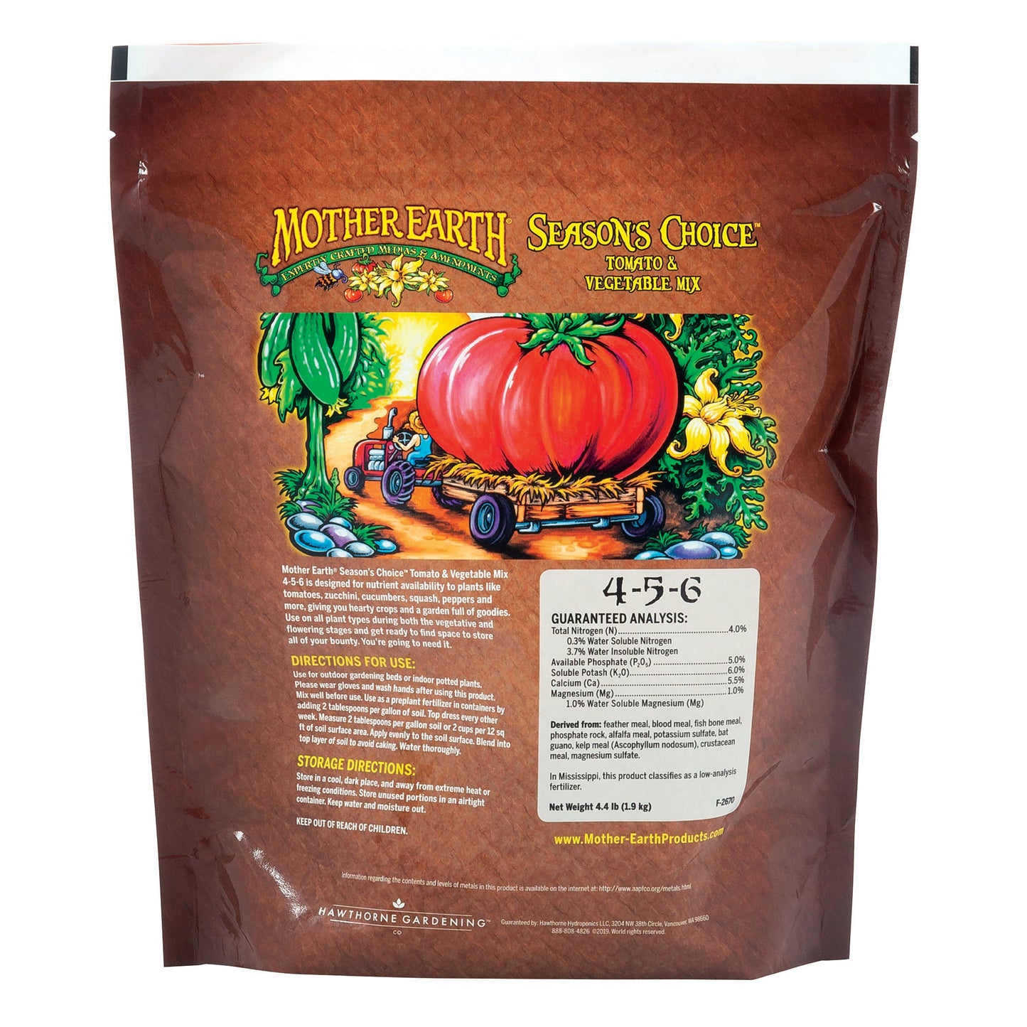 MOTHER EARTH SEASON'S CHOICE 4.4lb