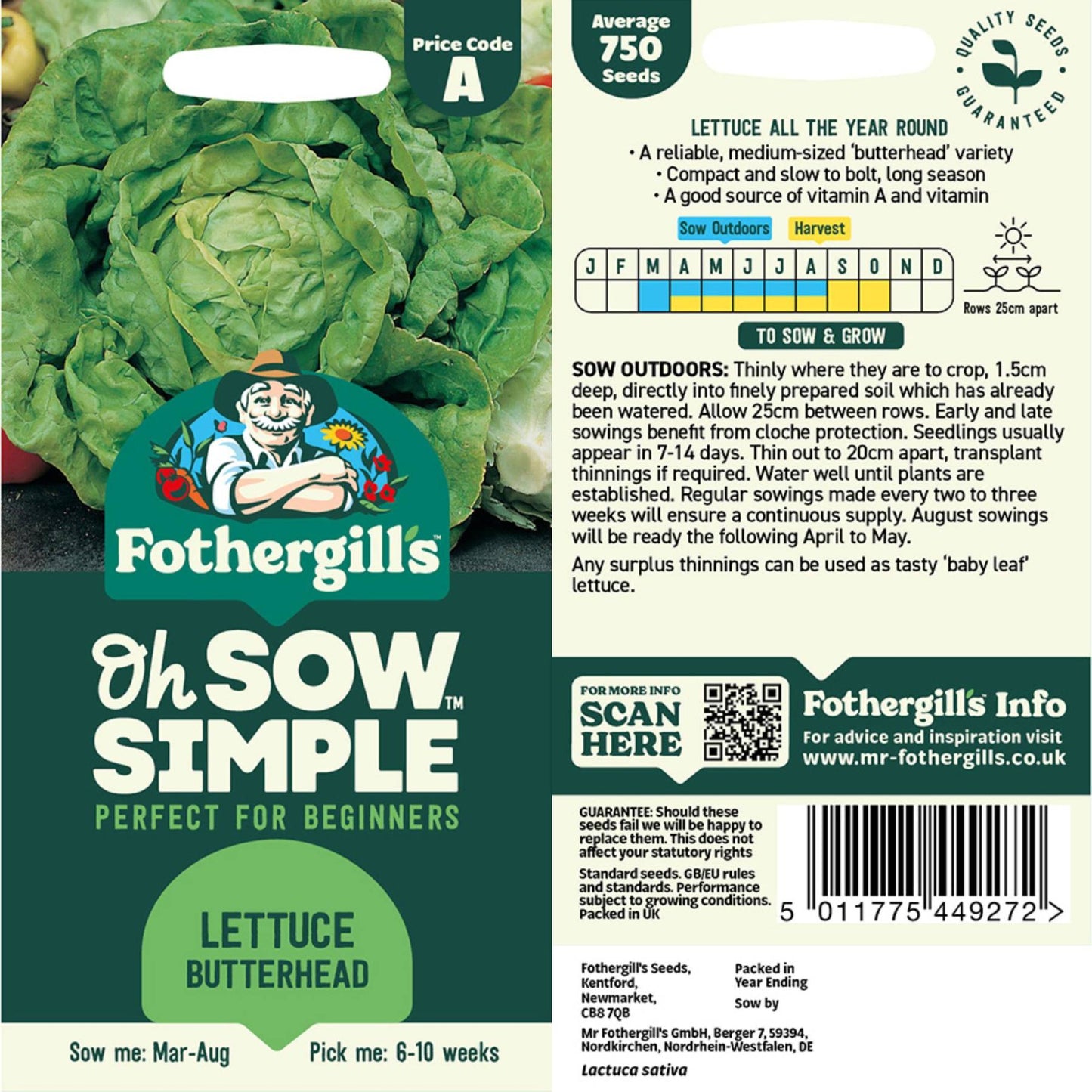 Lettuce Butterhead Seed