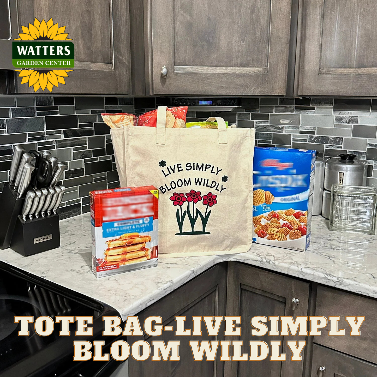 Cloth Bag - Live Simply Bloom Wildly