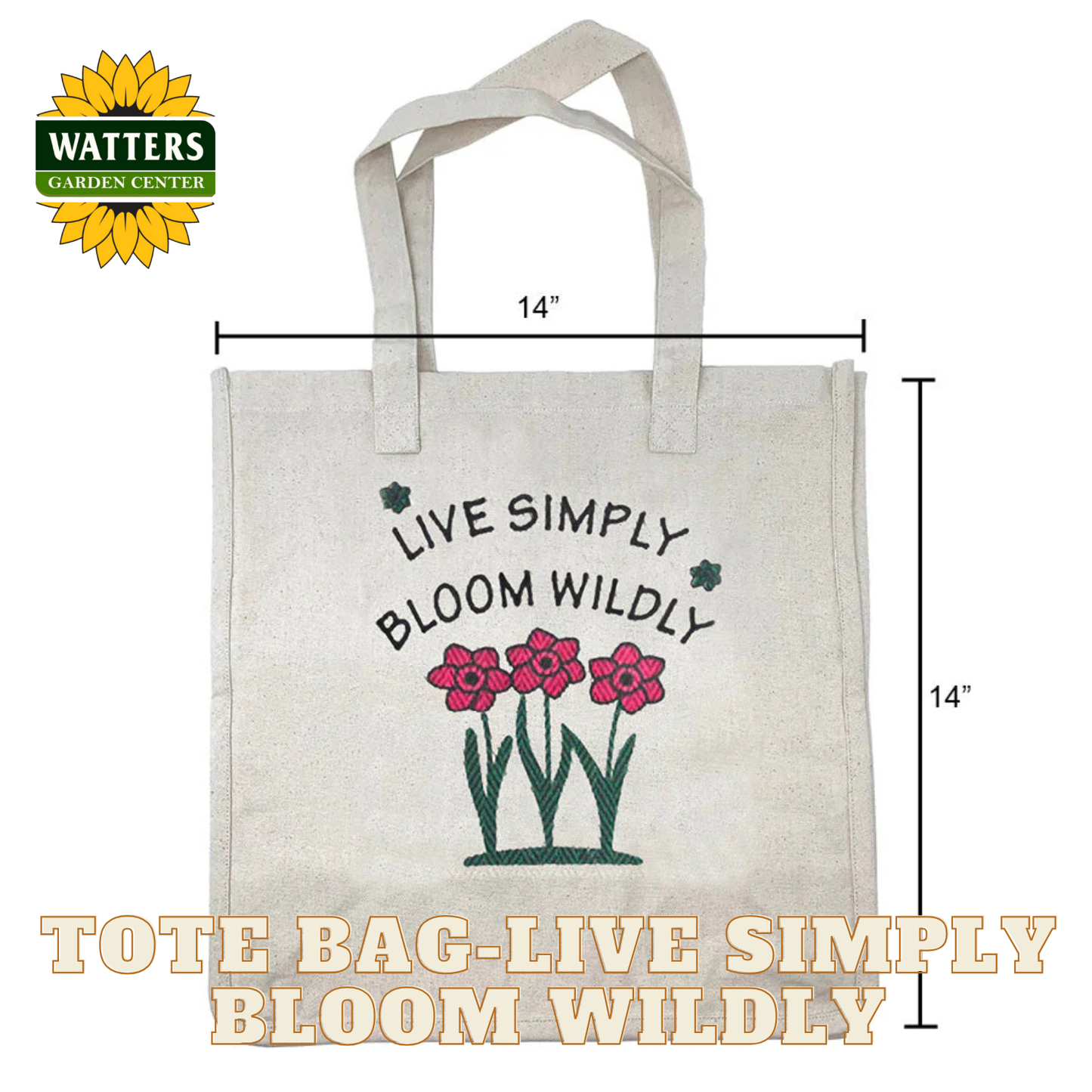 Cloth Bag - Live Simply Bloom Wildly