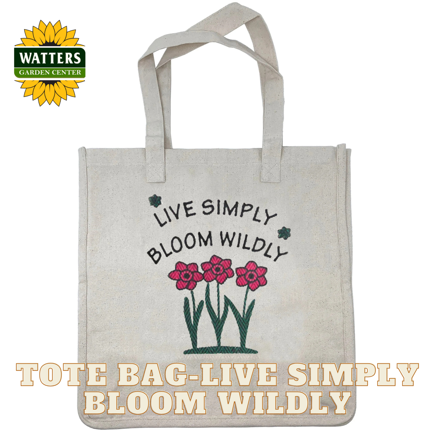 Cloth Bag - Live Simply Bloom Wildly