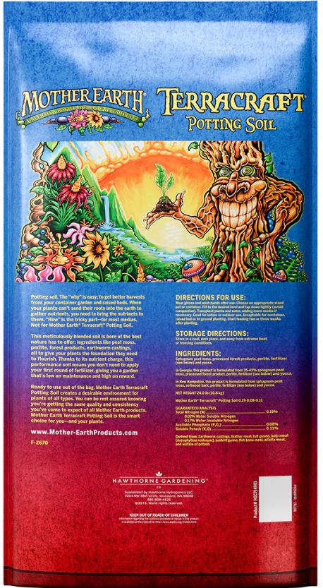 MOTHER EARTH POTTING SOIL 12qt