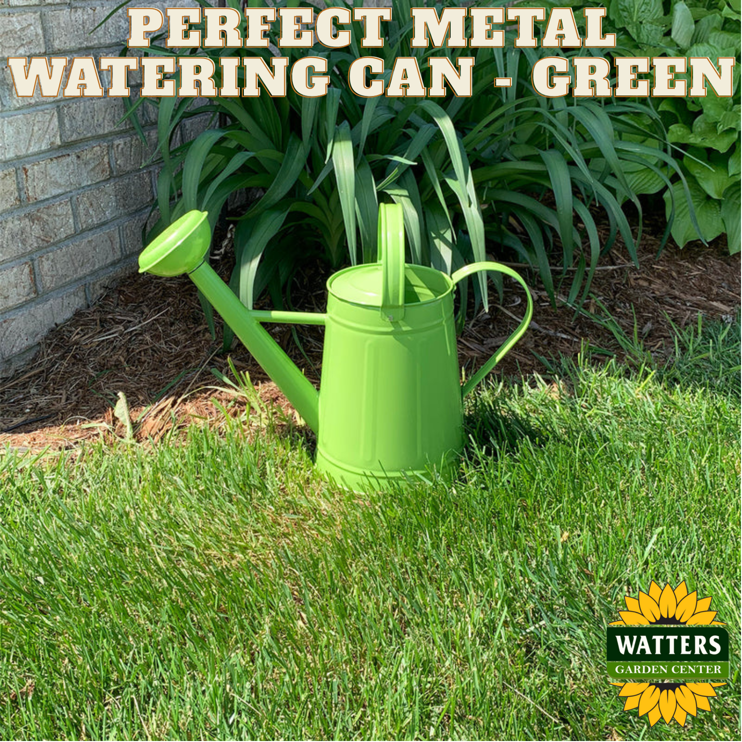 Perfect Metal Watering Can - Green 1.2 gal