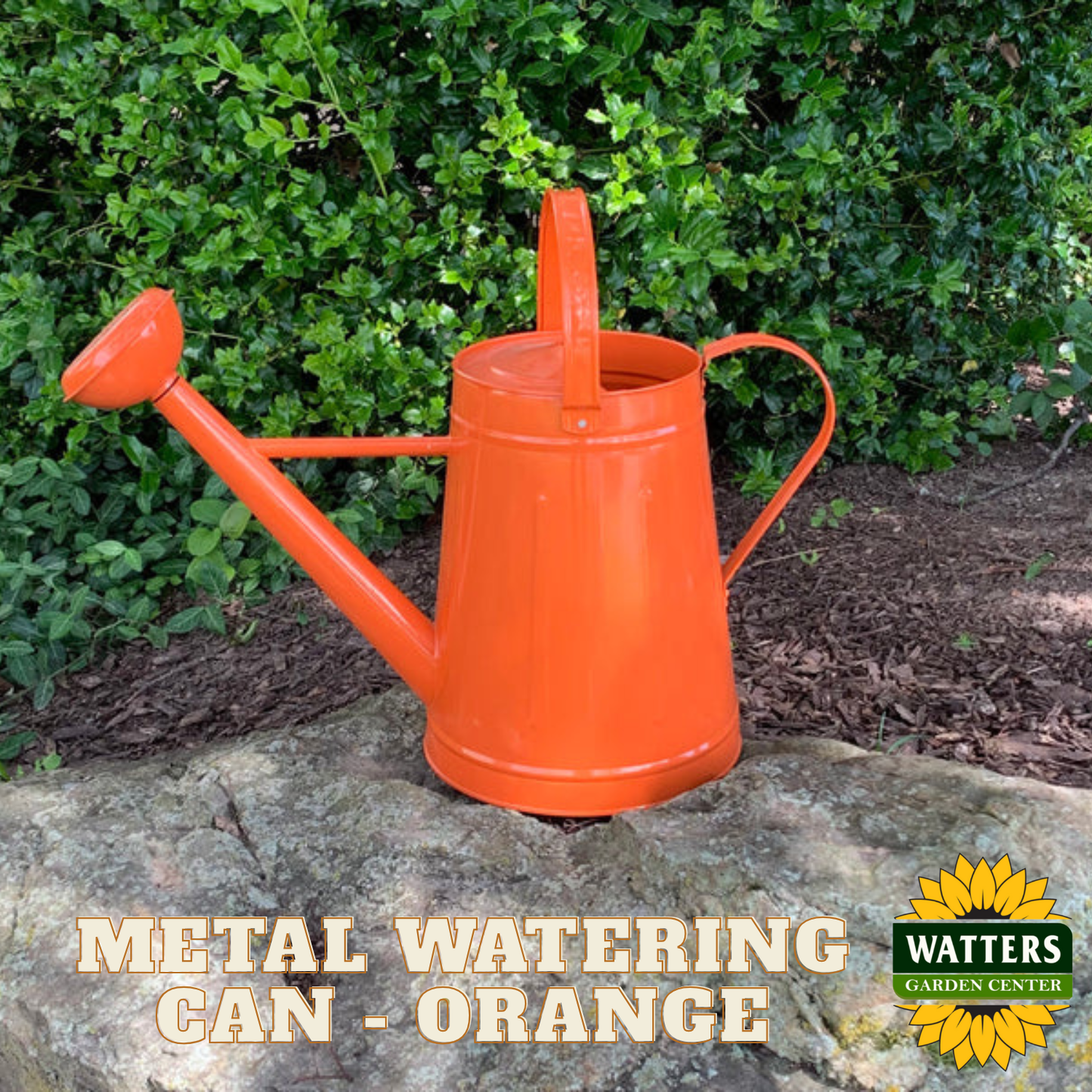 1.2 gal Orange Metal Watering Can