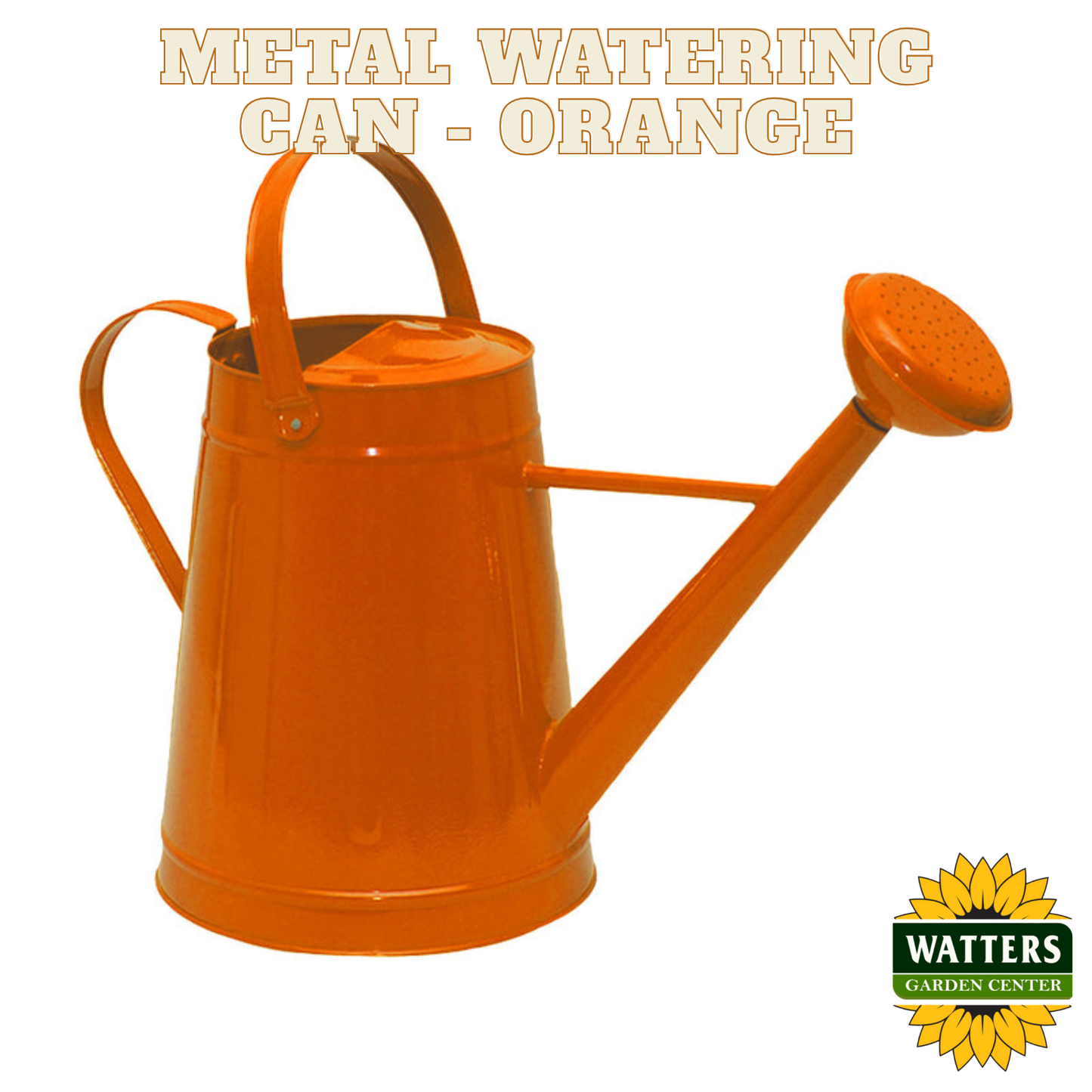 1.2 gal Orange Metal Watering Can