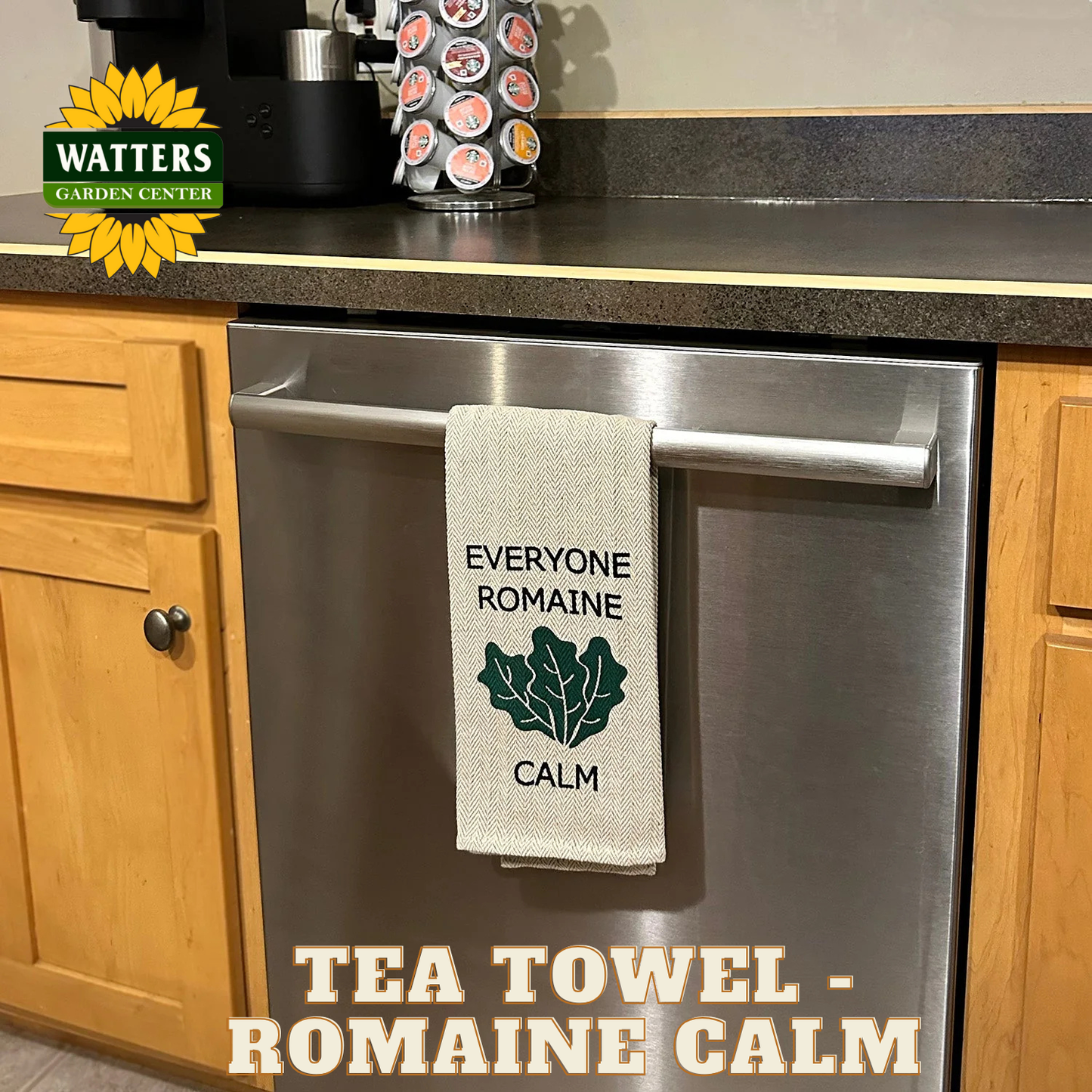 Tea Towel - Everyone Romaine Calm