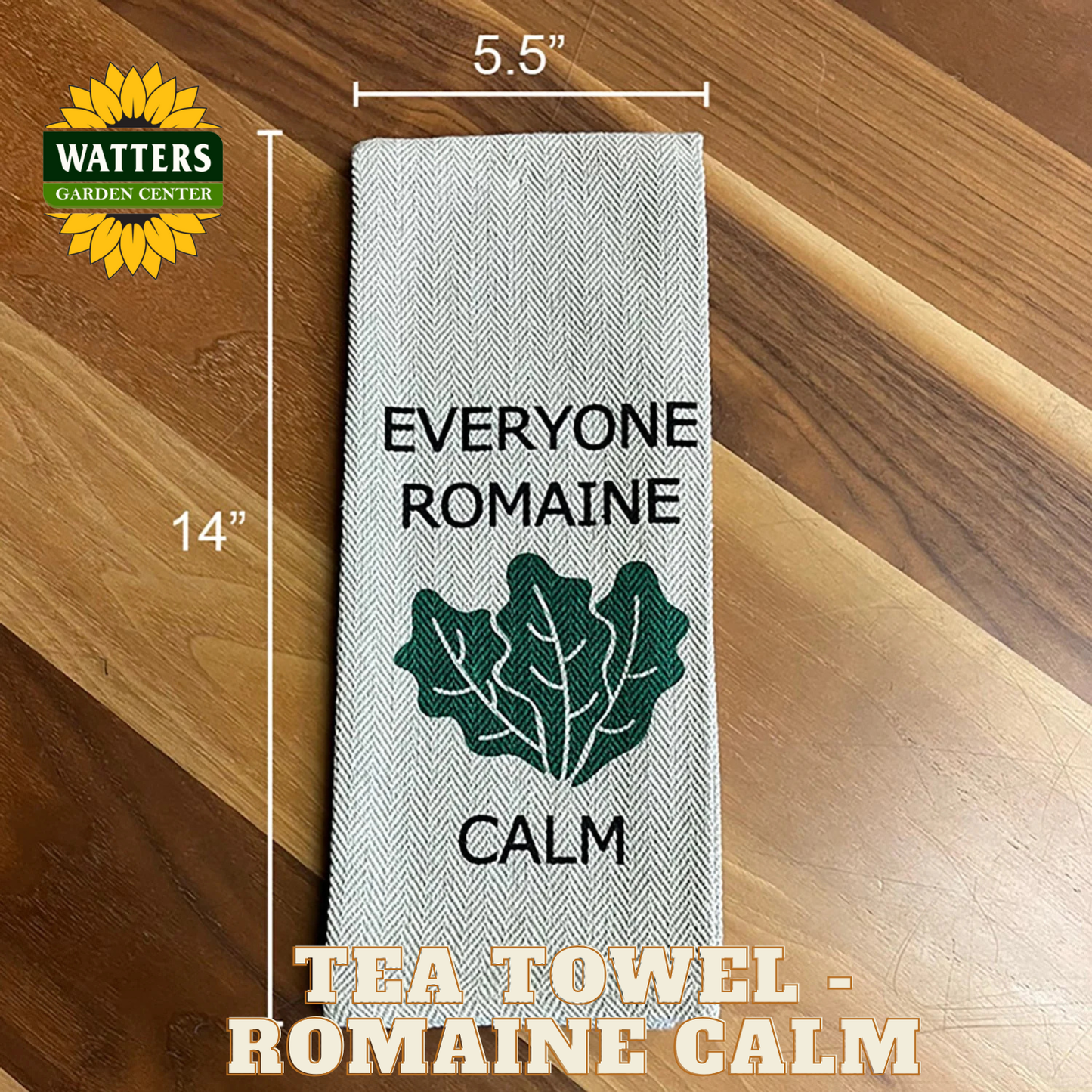 Tea Towel Two Pack - Don't Stop Be-leafing and Everyone Romaine Calm