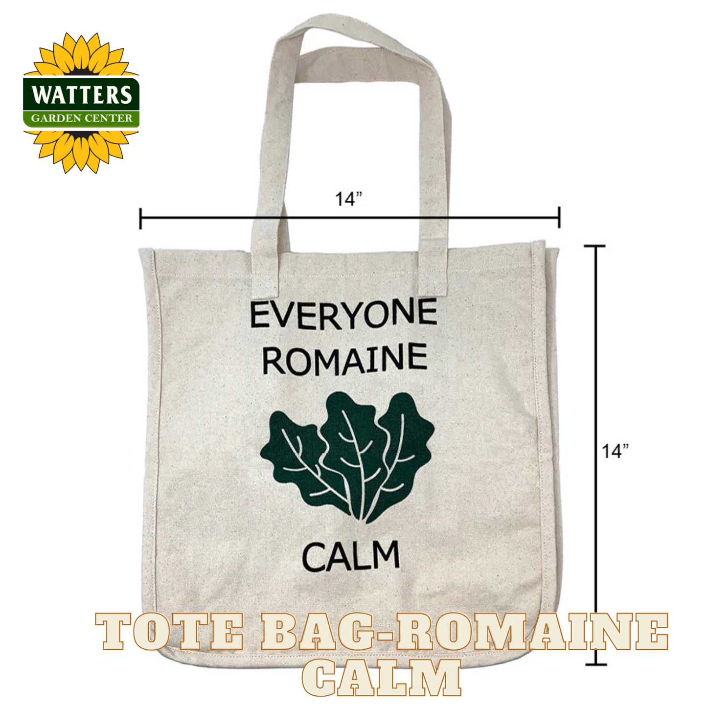 Large Tote Bag - Everyone Romaine Calm