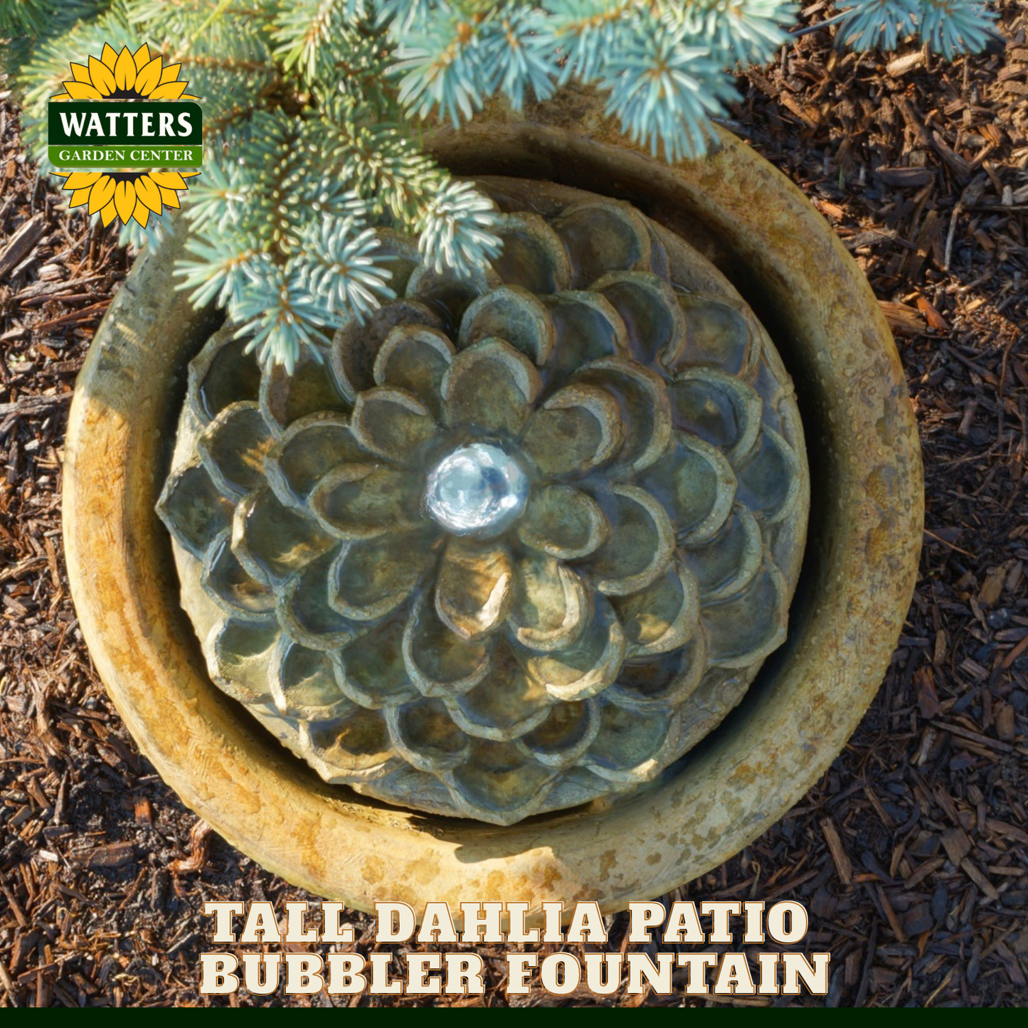 TALL DAHLIA PATIO BUBBLER FOUNTAIN