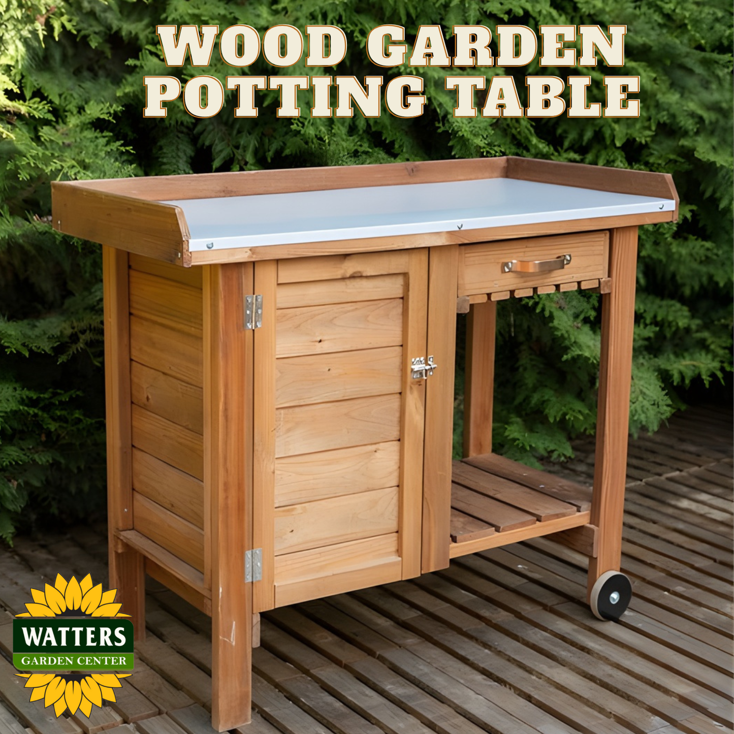 Gardeners Table with Wheels