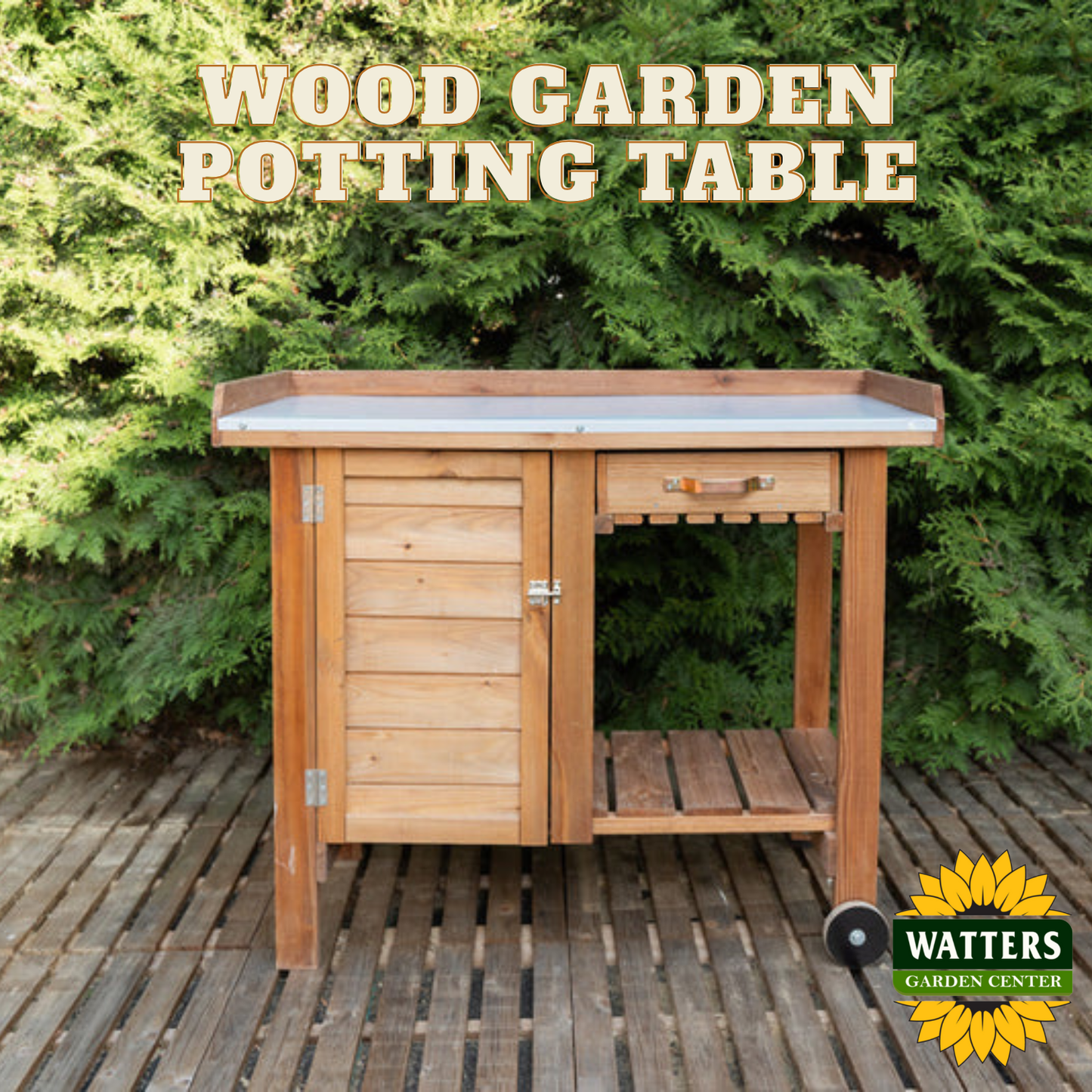 Gardeners Table with Wheels