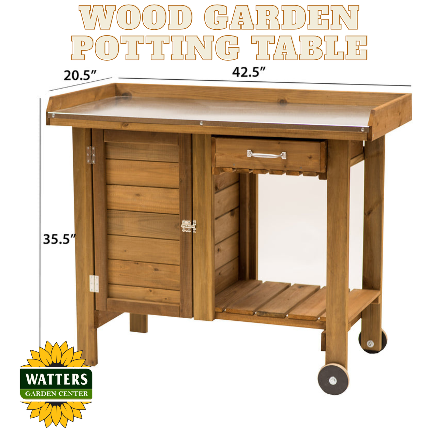 Gardeners Table with Wheels