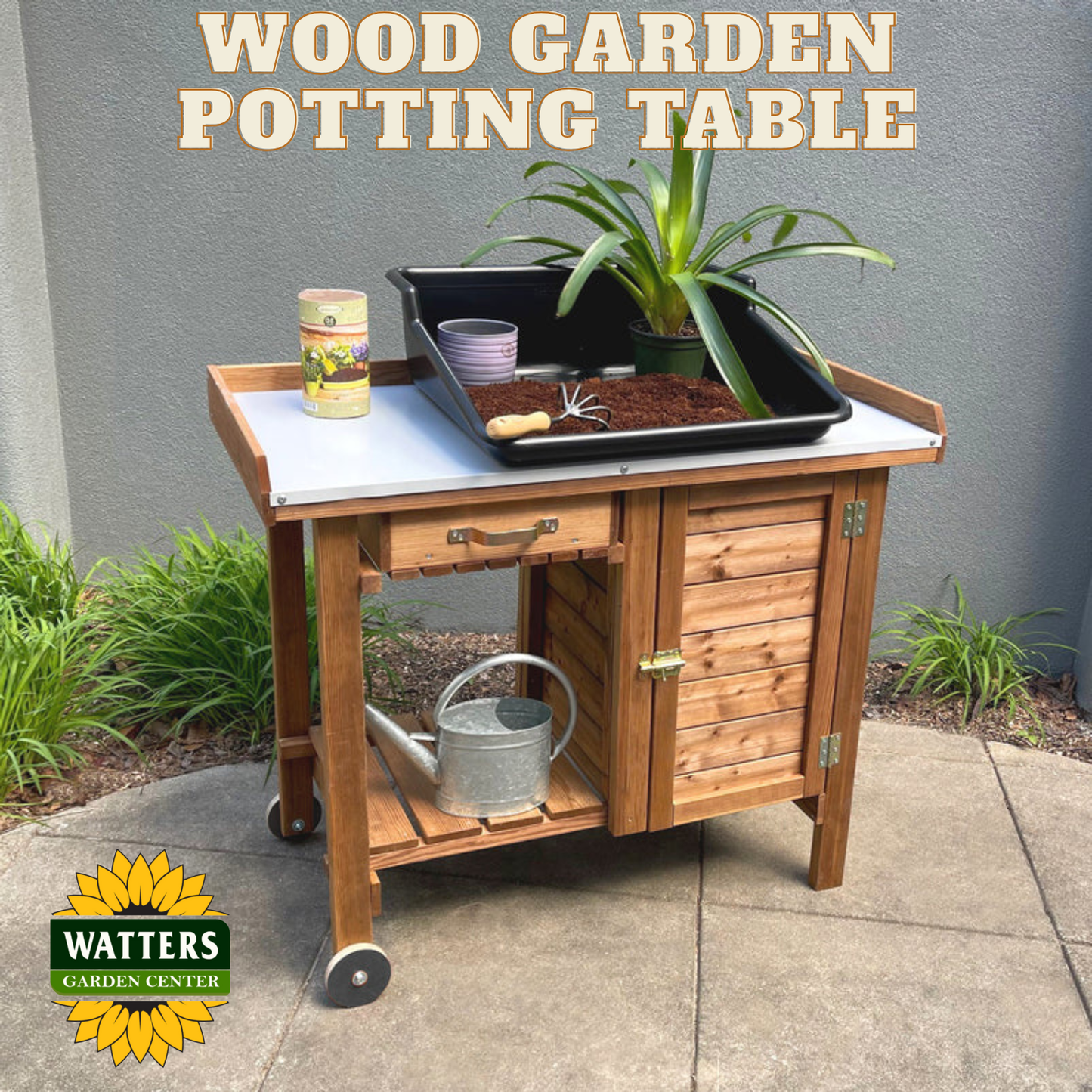 Gardeners Table with Wheels