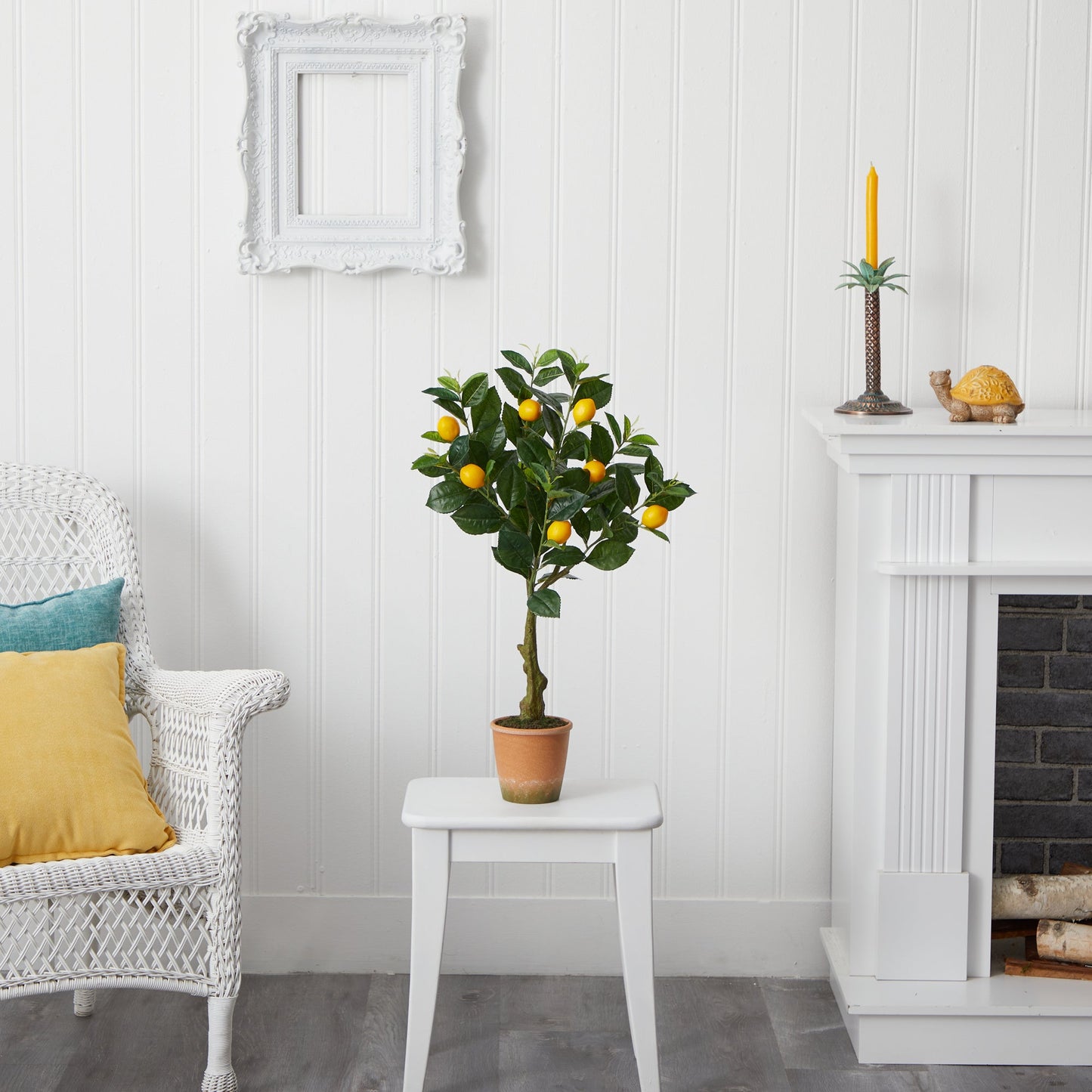 Lemon Tree Faux in Decorative Planter 28”